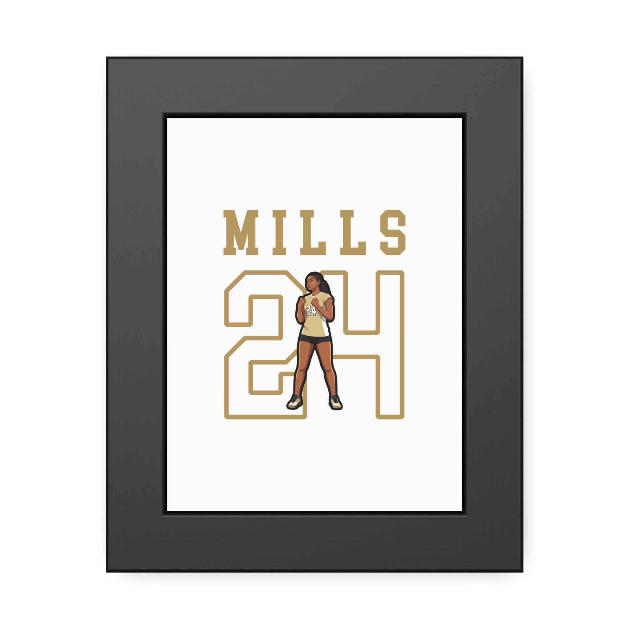 Framed Poster — character_shirsey in Black