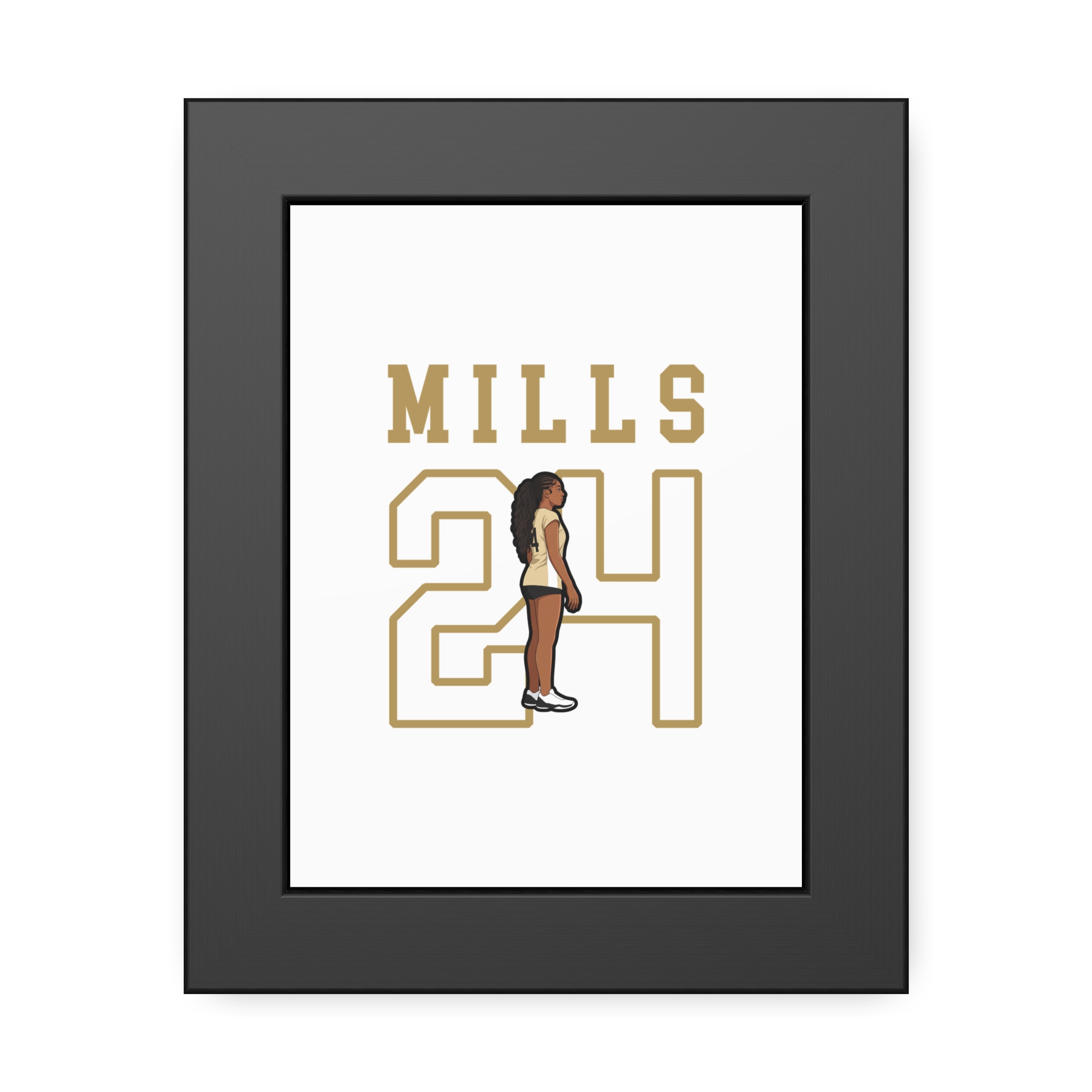 Framed Poster — character_shirsey in Black