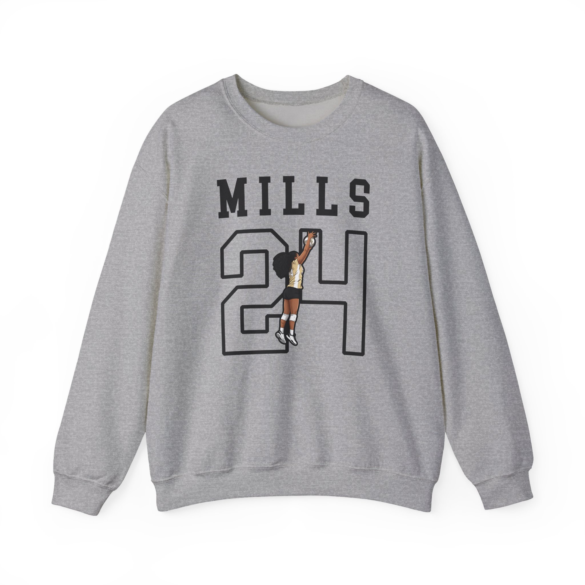Crewneck Sweatshirt — character_shirsey in Grey