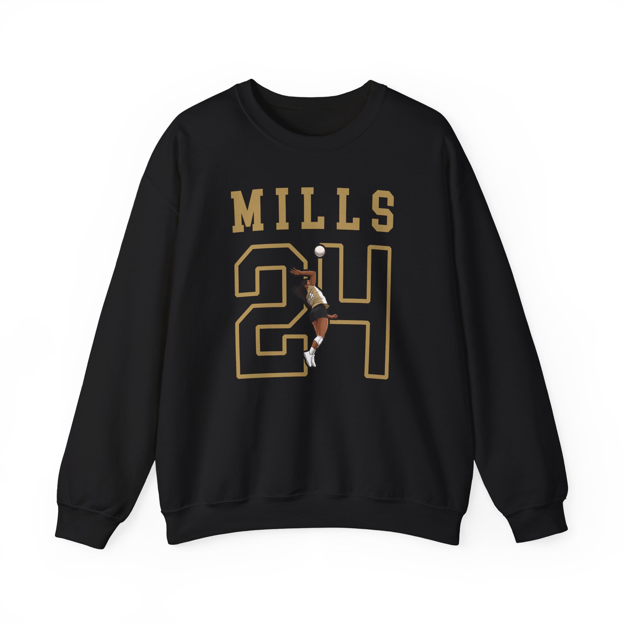 Crewneck Sweatshirt — character_shirsey in Black