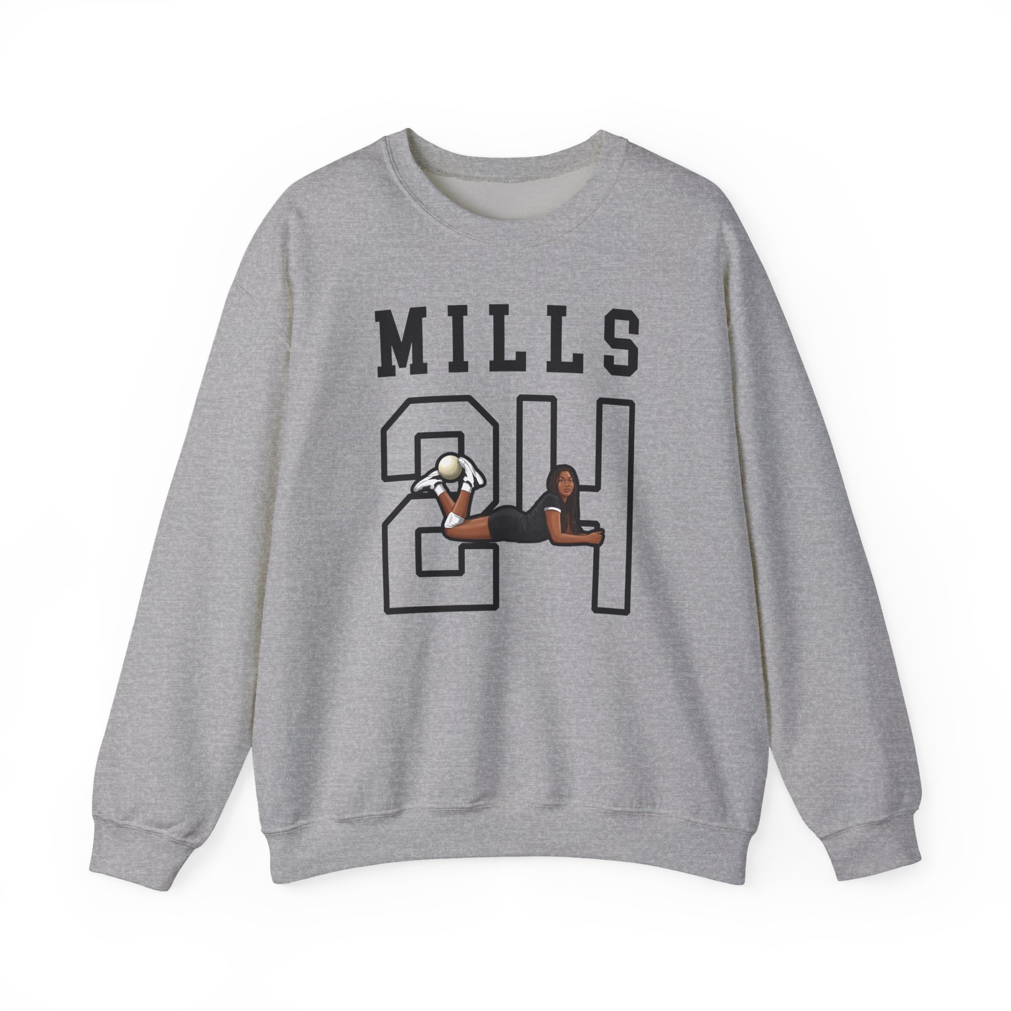 Crewneck Sweatshirt — character_shirsey in Grey