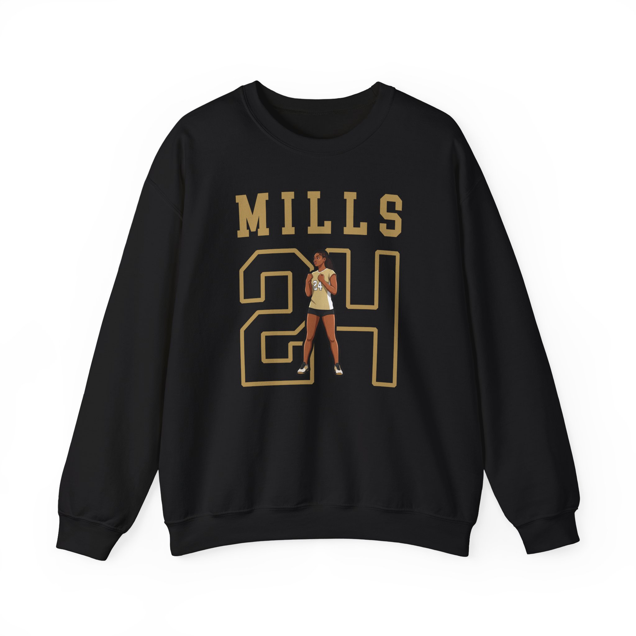 Crewneck Sweatshirt — character_shirsey in Black
