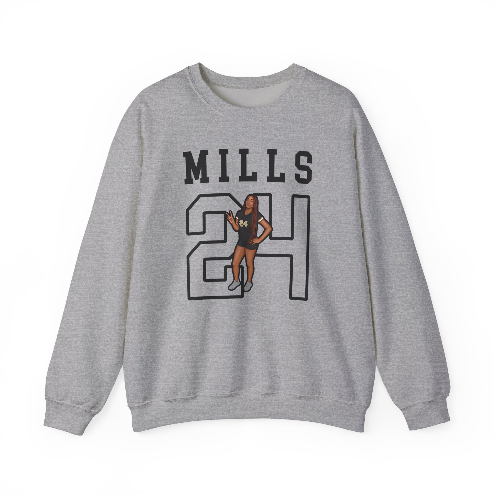 Crewneck Sweatshirt — character_shirsey in Grey