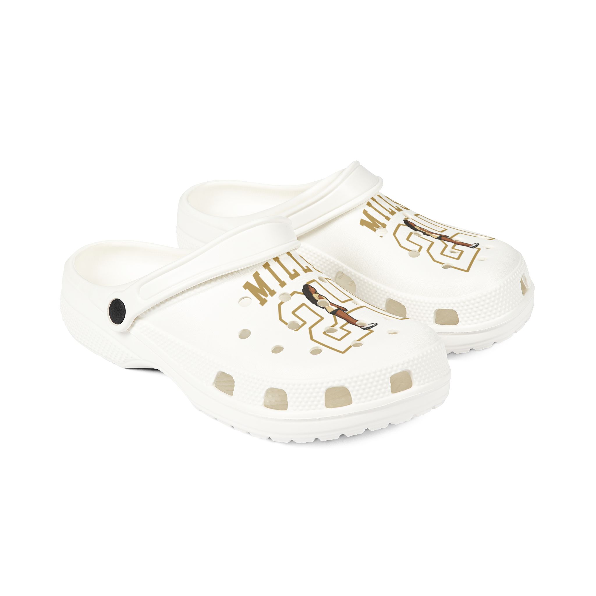 Rubber Clogs — character_shirsey in White