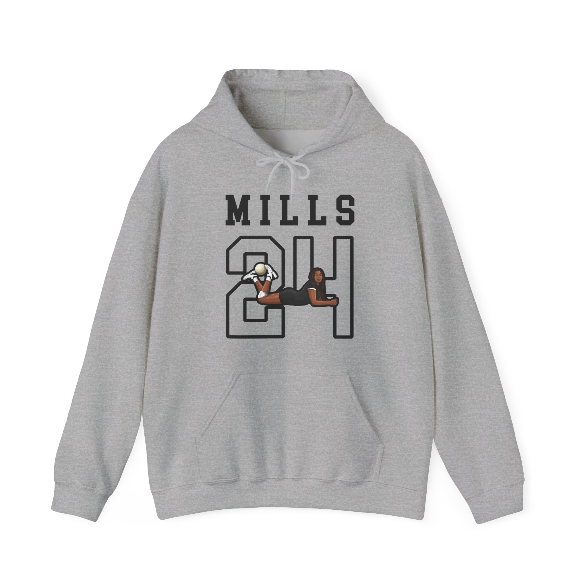 Hoodie — character_shirsey in Grey