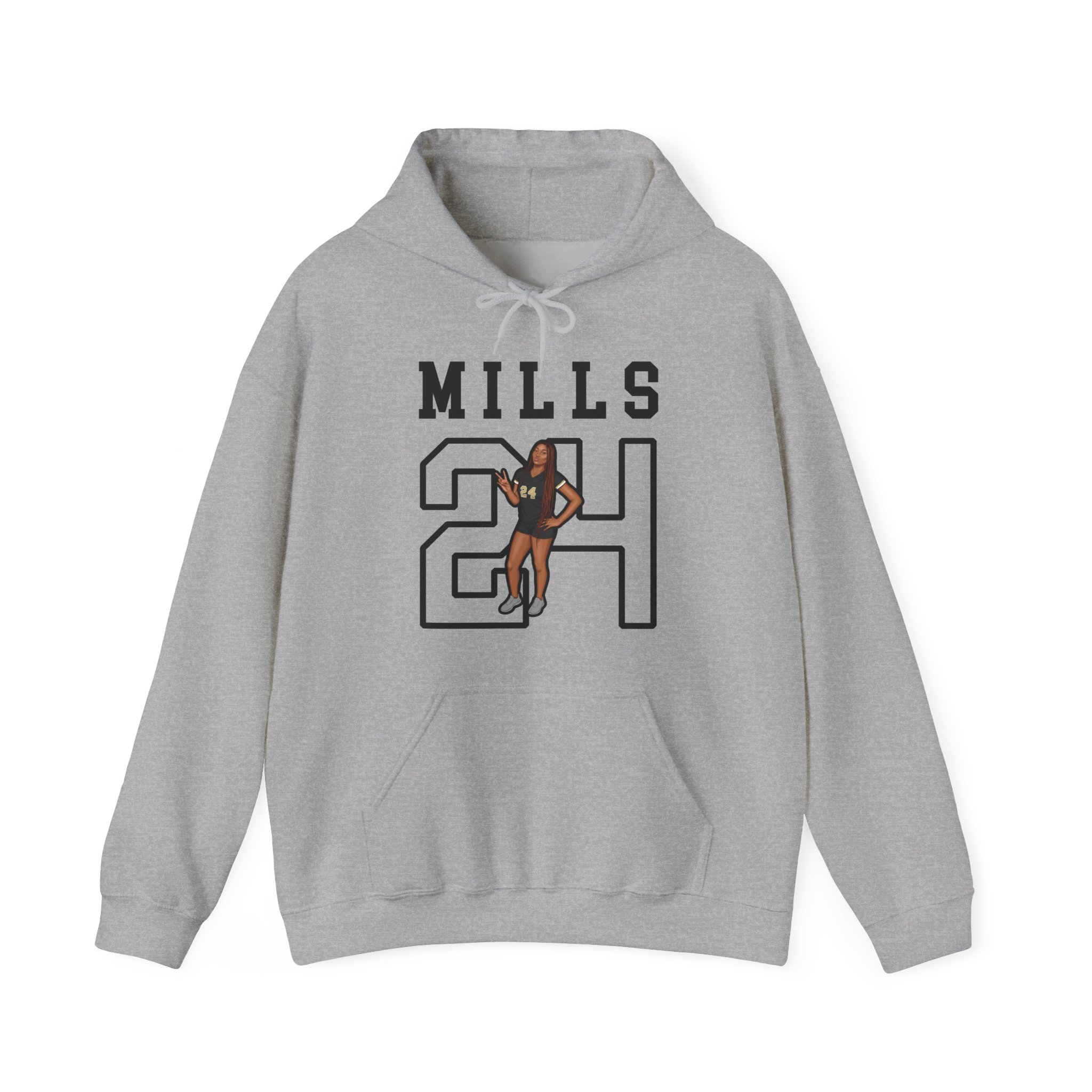 Hoodie — character_shirsey in Grey