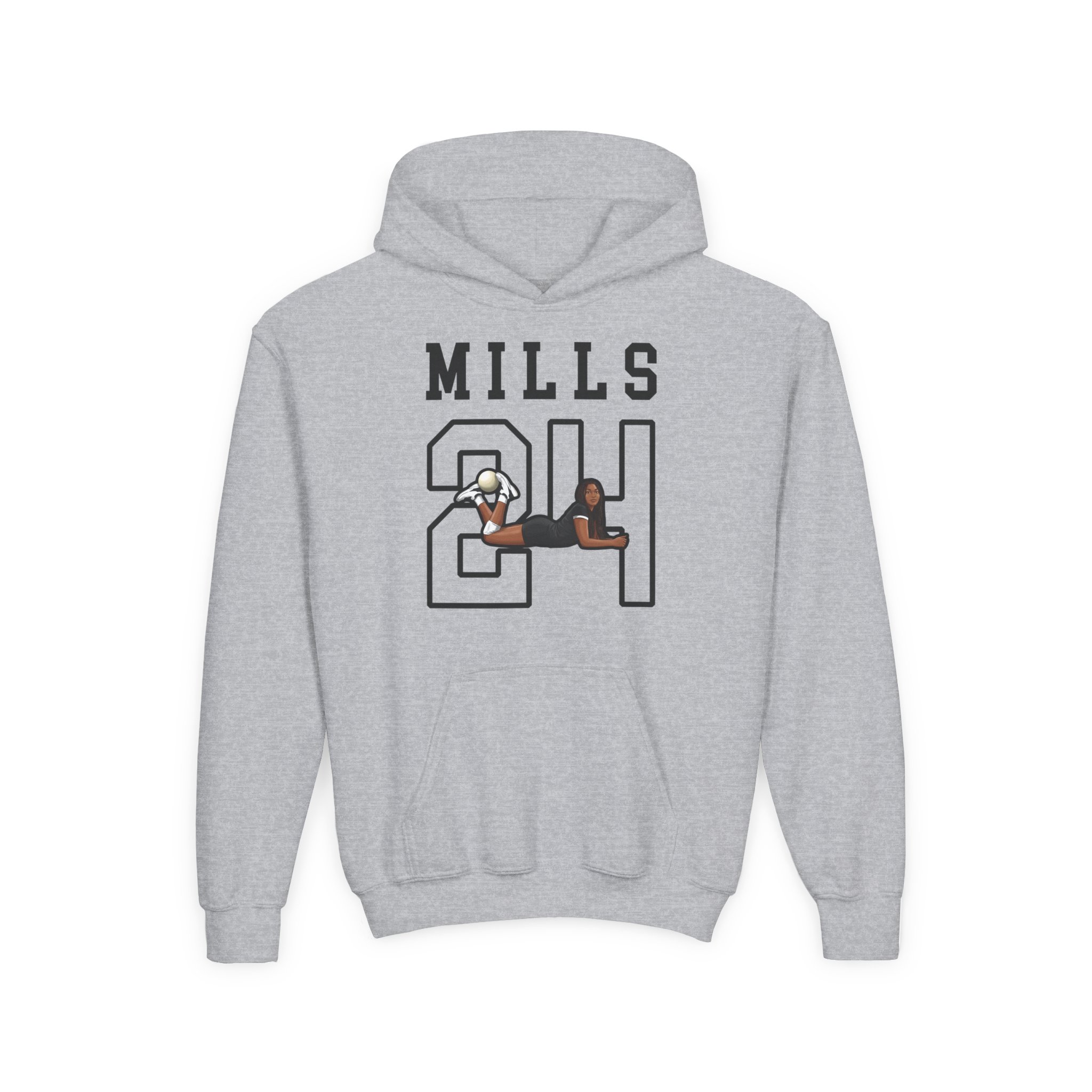 Youth Hoodie — character_shirsey in Grey