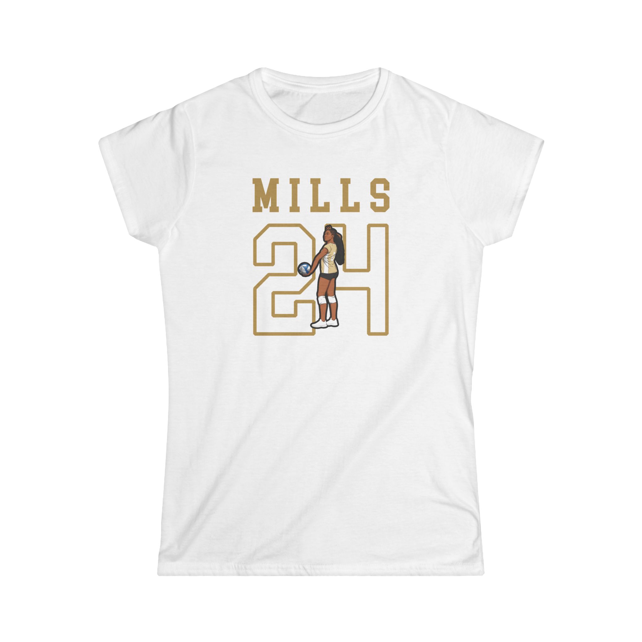 Women's Softstyle Tee — character_shirsey in White