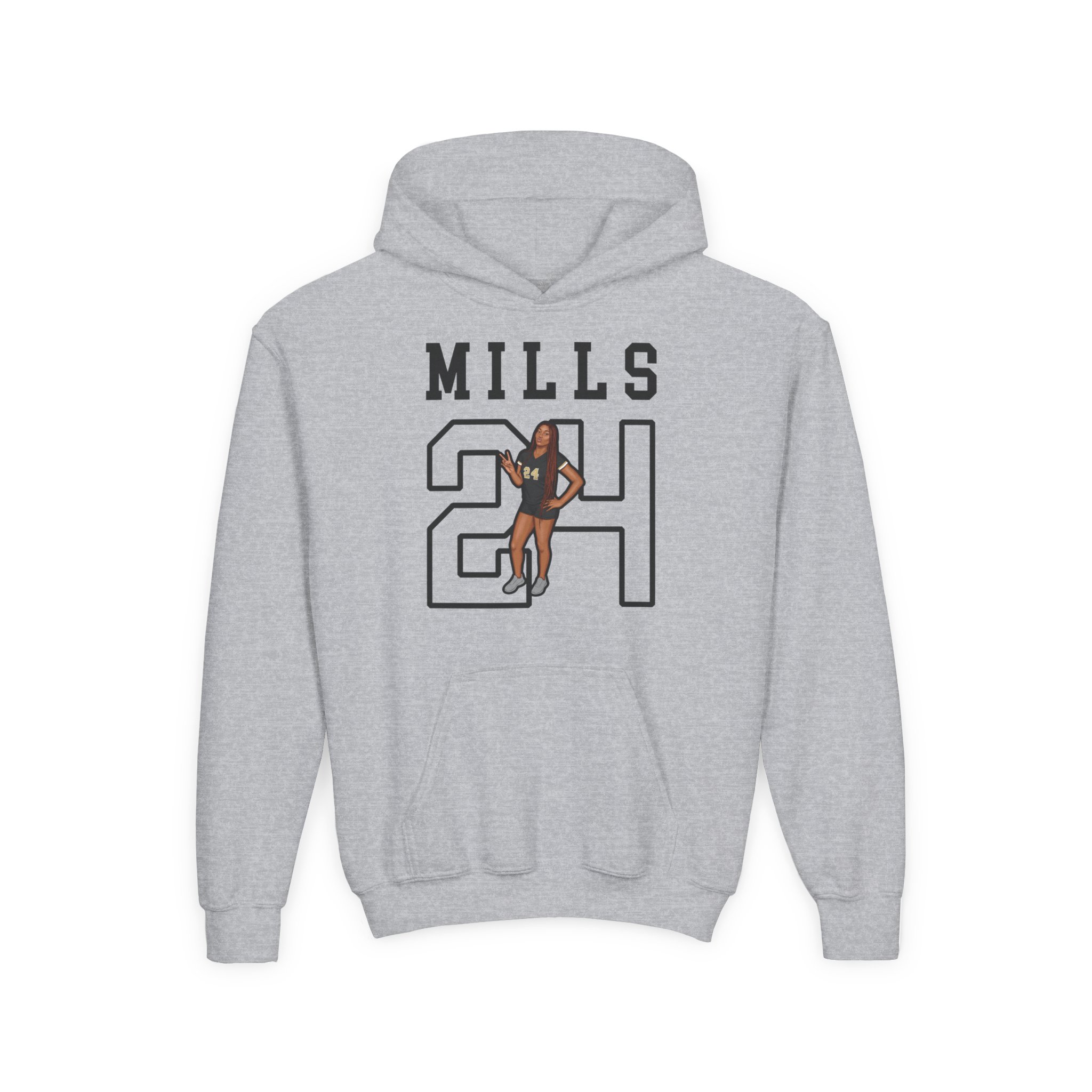 Youth Hoodie — character_shirsey in Grey