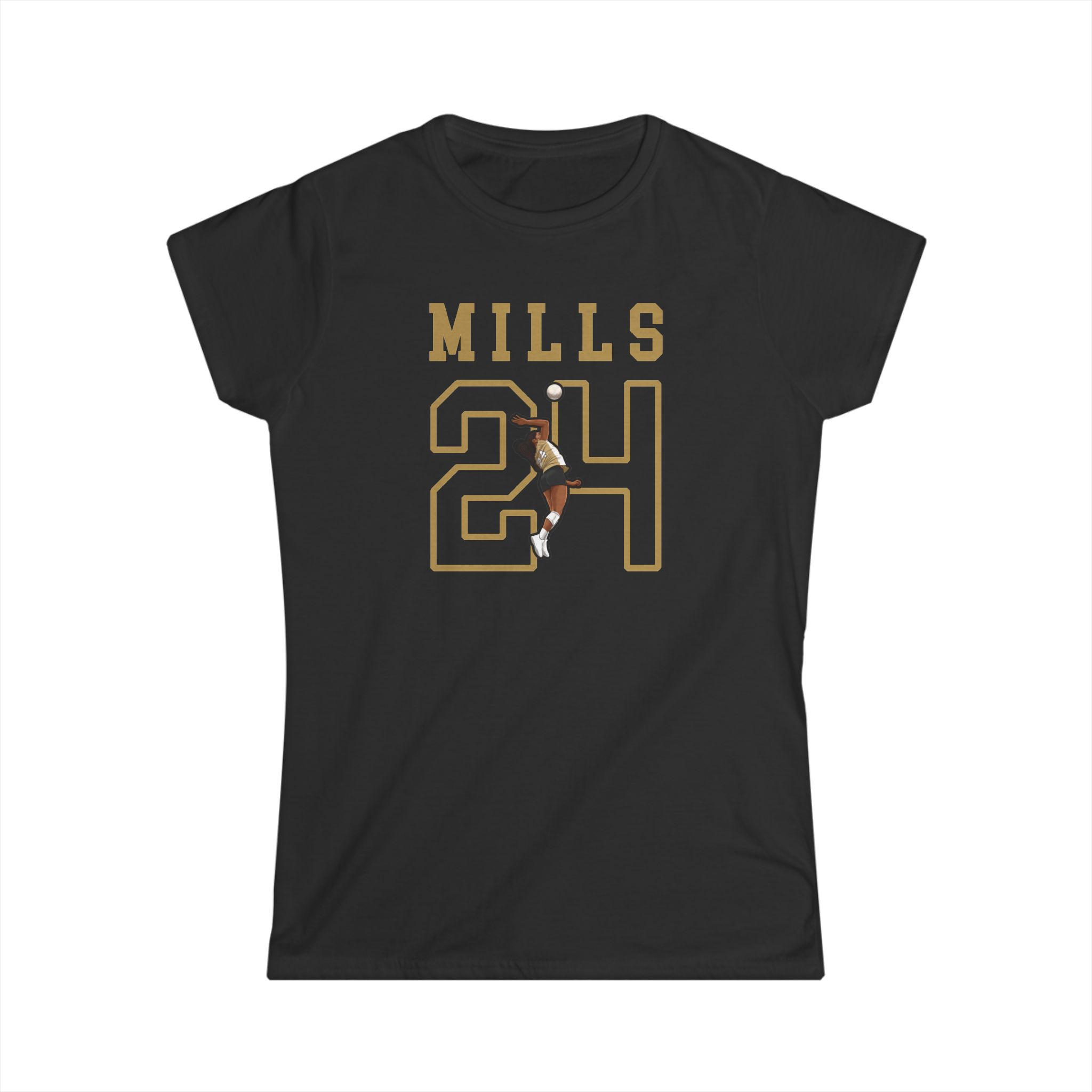 Women's Softstyle Tee — character_shirsey in Black