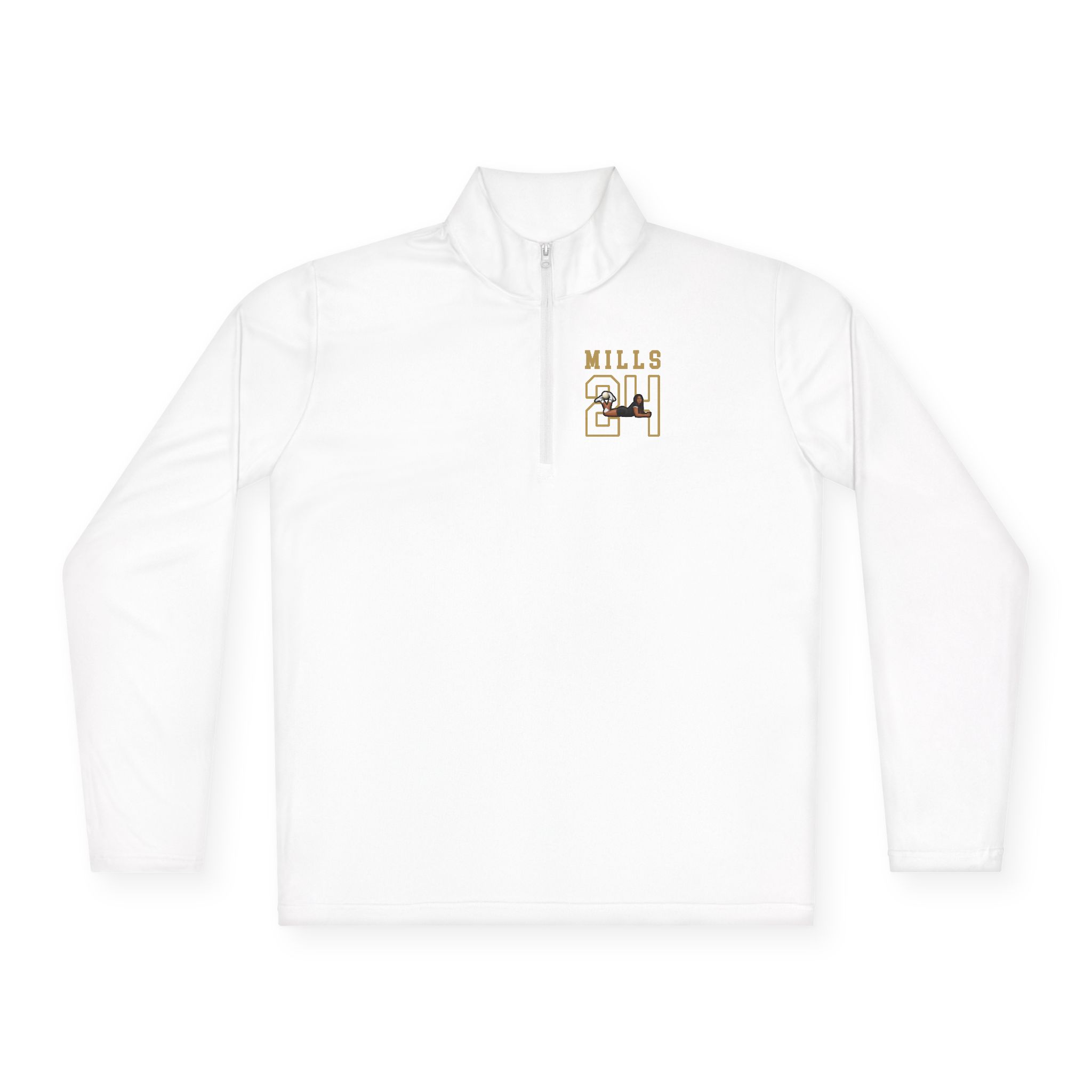 Q-Zip Pullover — character_shirsey in White