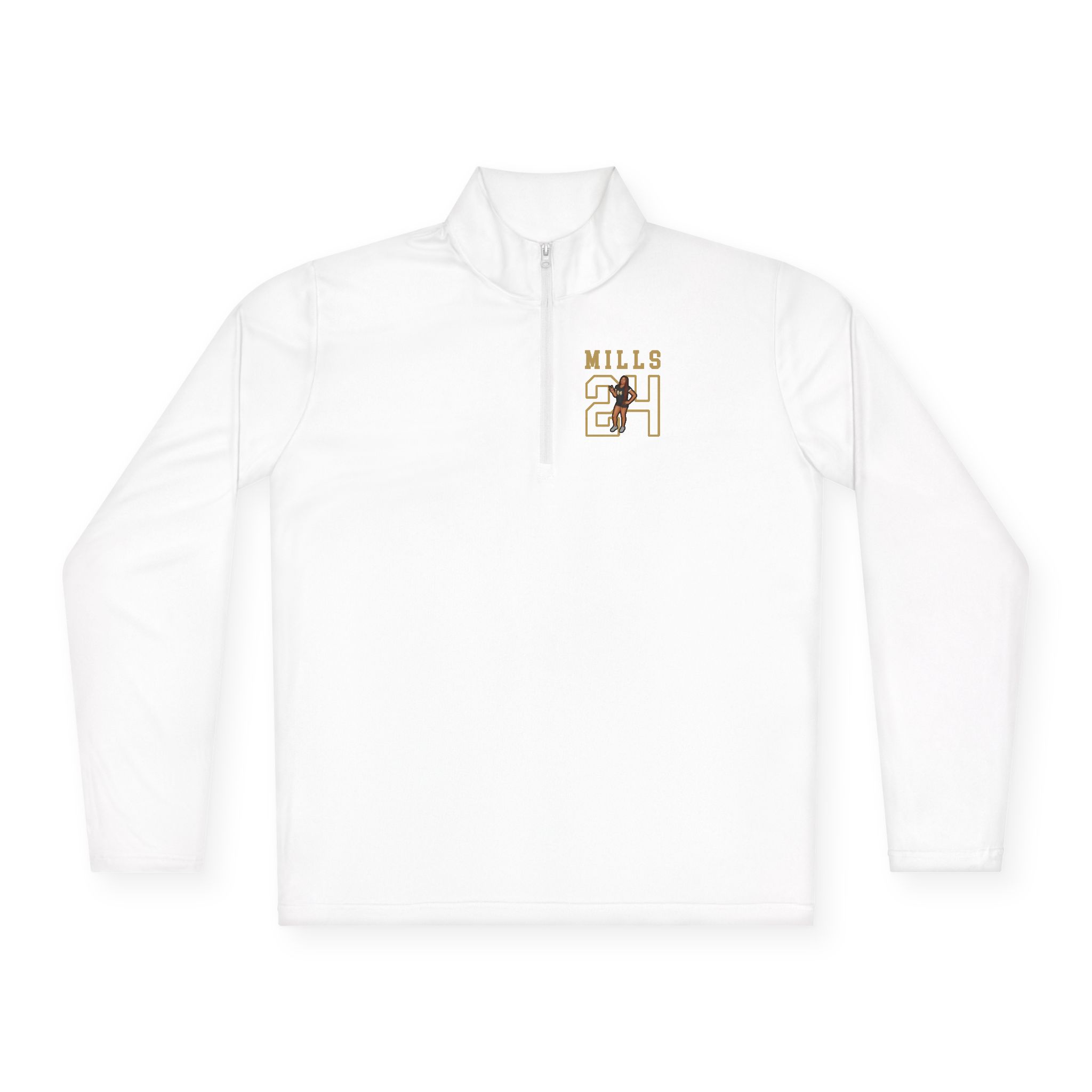 Q-Zip Pullover — character_shirsey in White