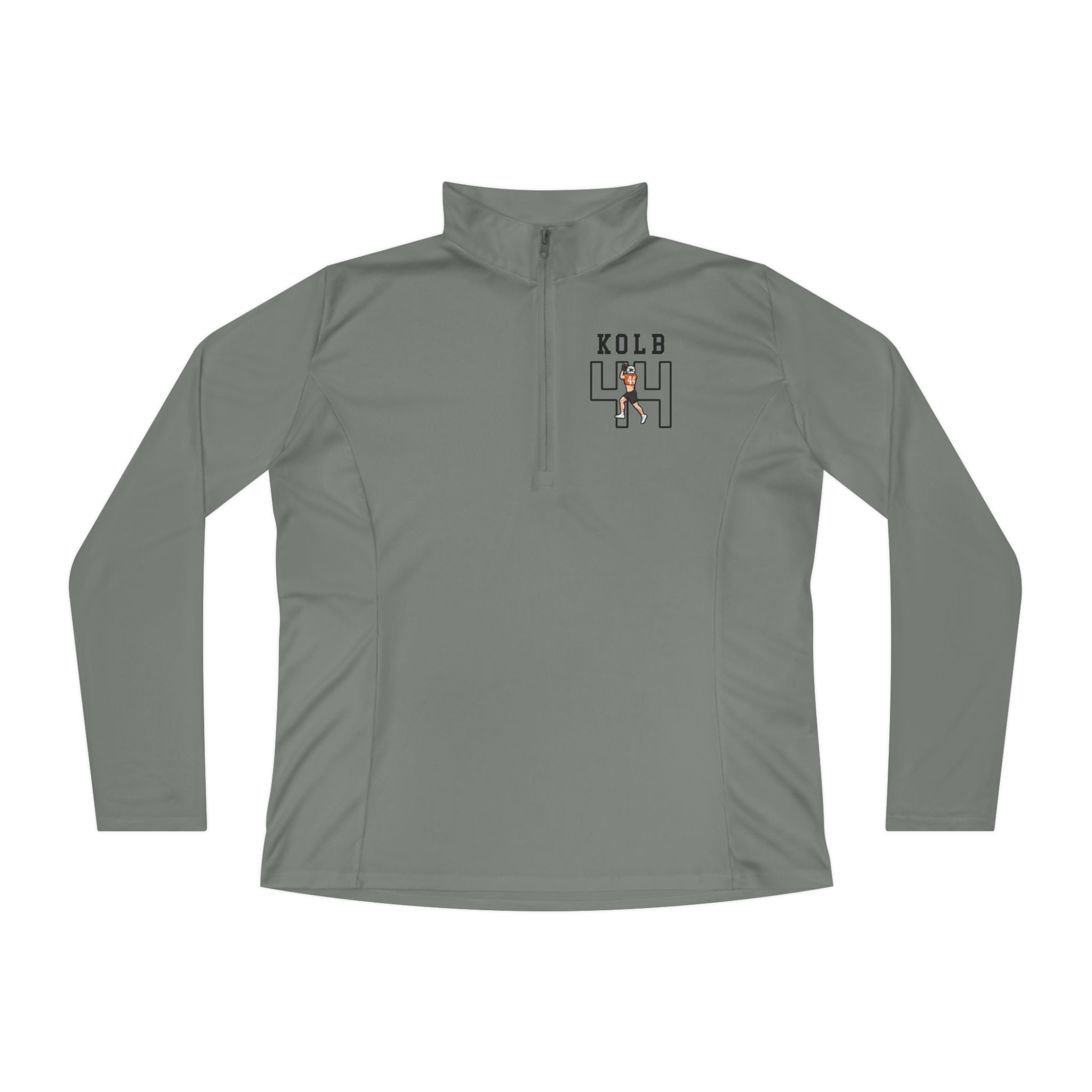 Women's Q-Zip Pullover — character_shirsey in Grey