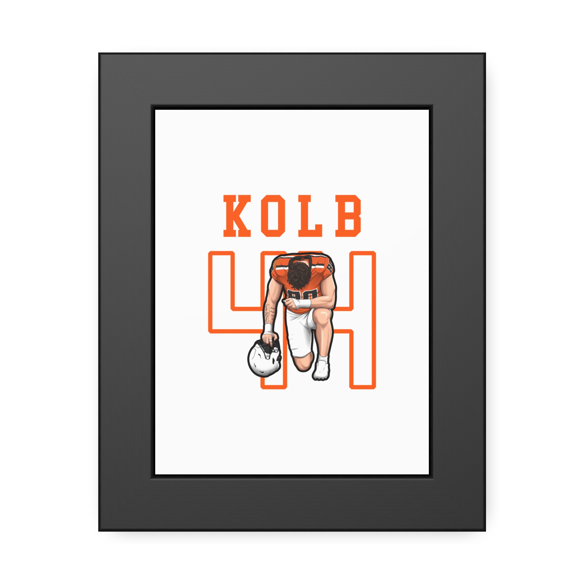 Framed Poster — character_shirsey in Black