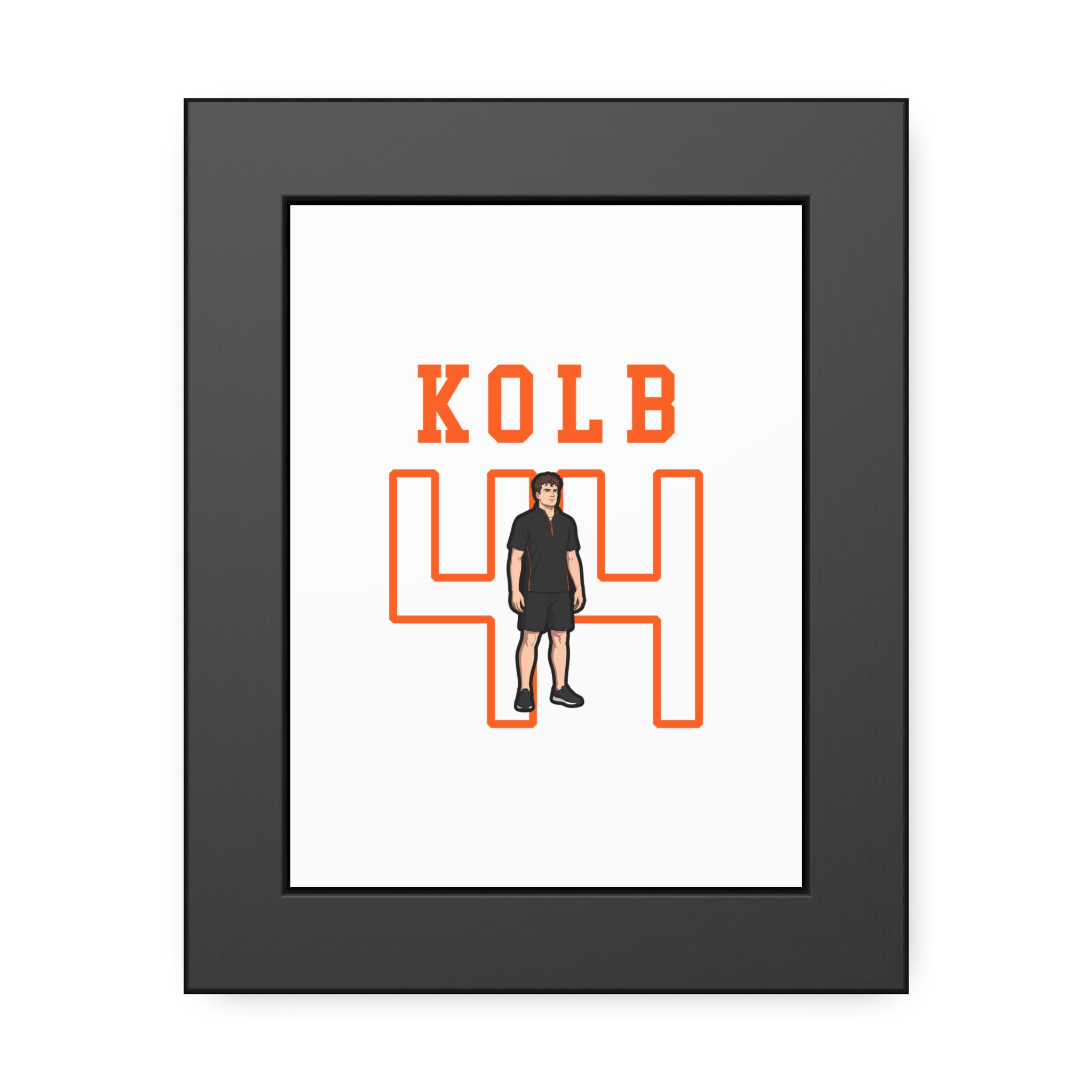 Framed Poster — character_shirsey in Black