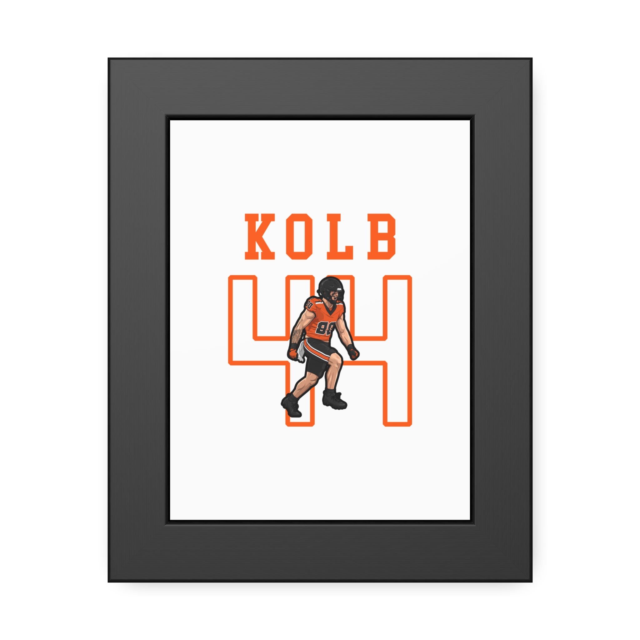 Framed Poster — character_shirsey in Black