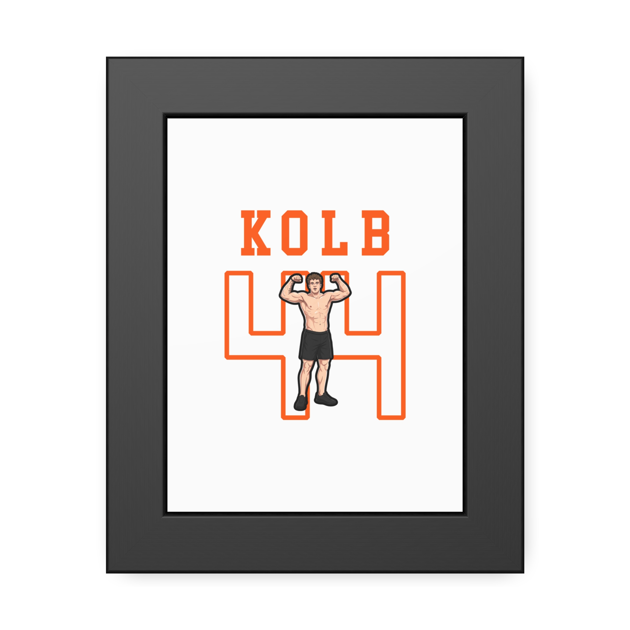 Framed Poster — character_shirsey in Black