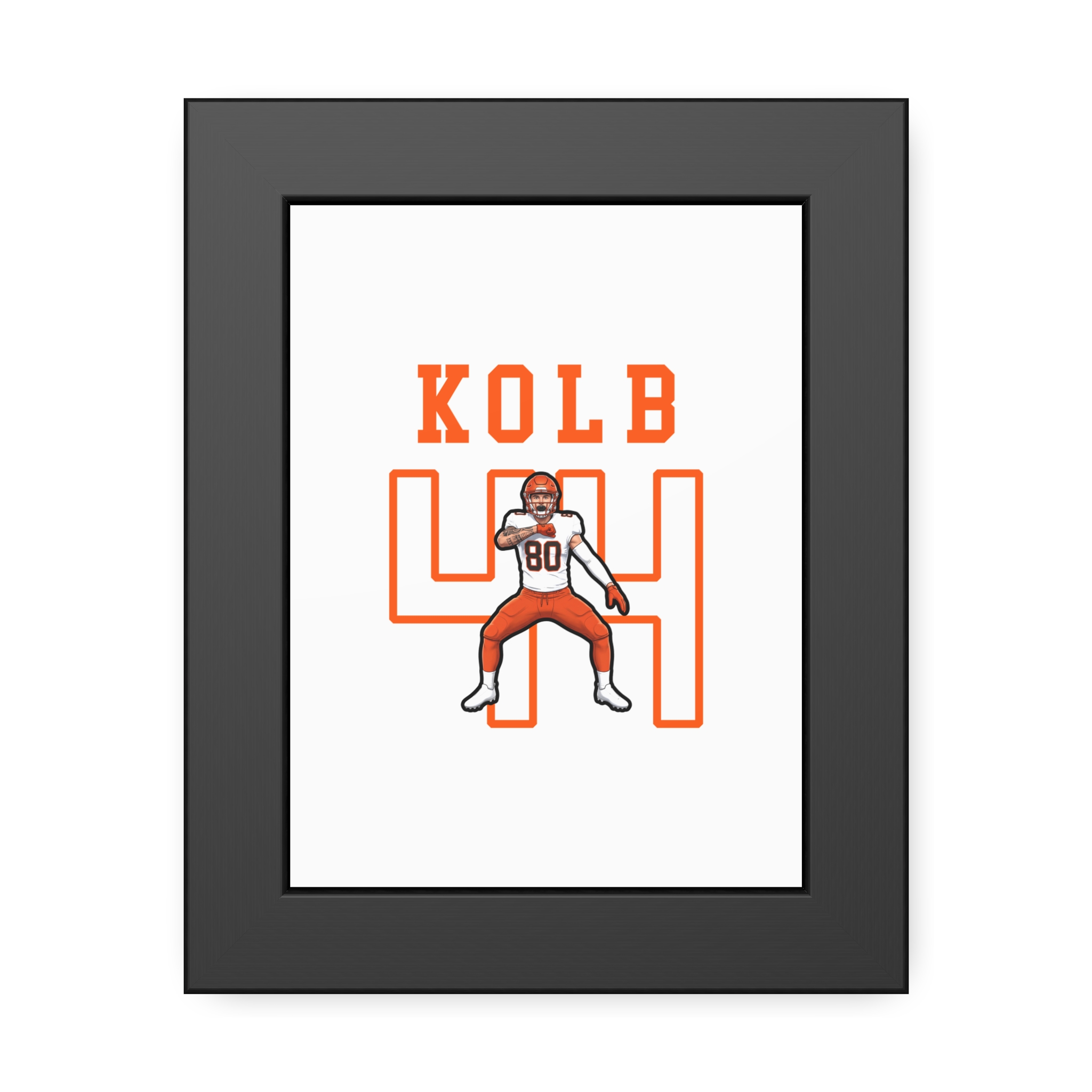 Framed Poster — character_shirsey in Black