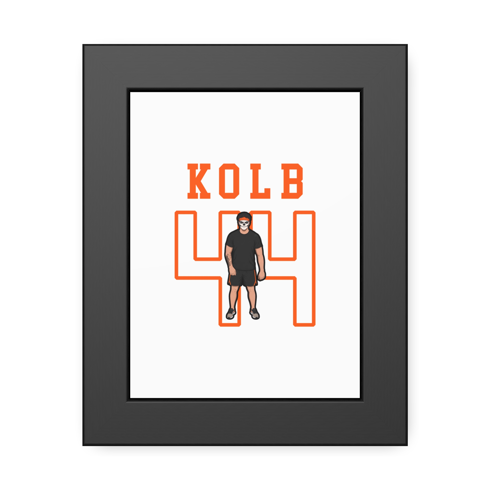 Framed Poster — character_shirsey in Black