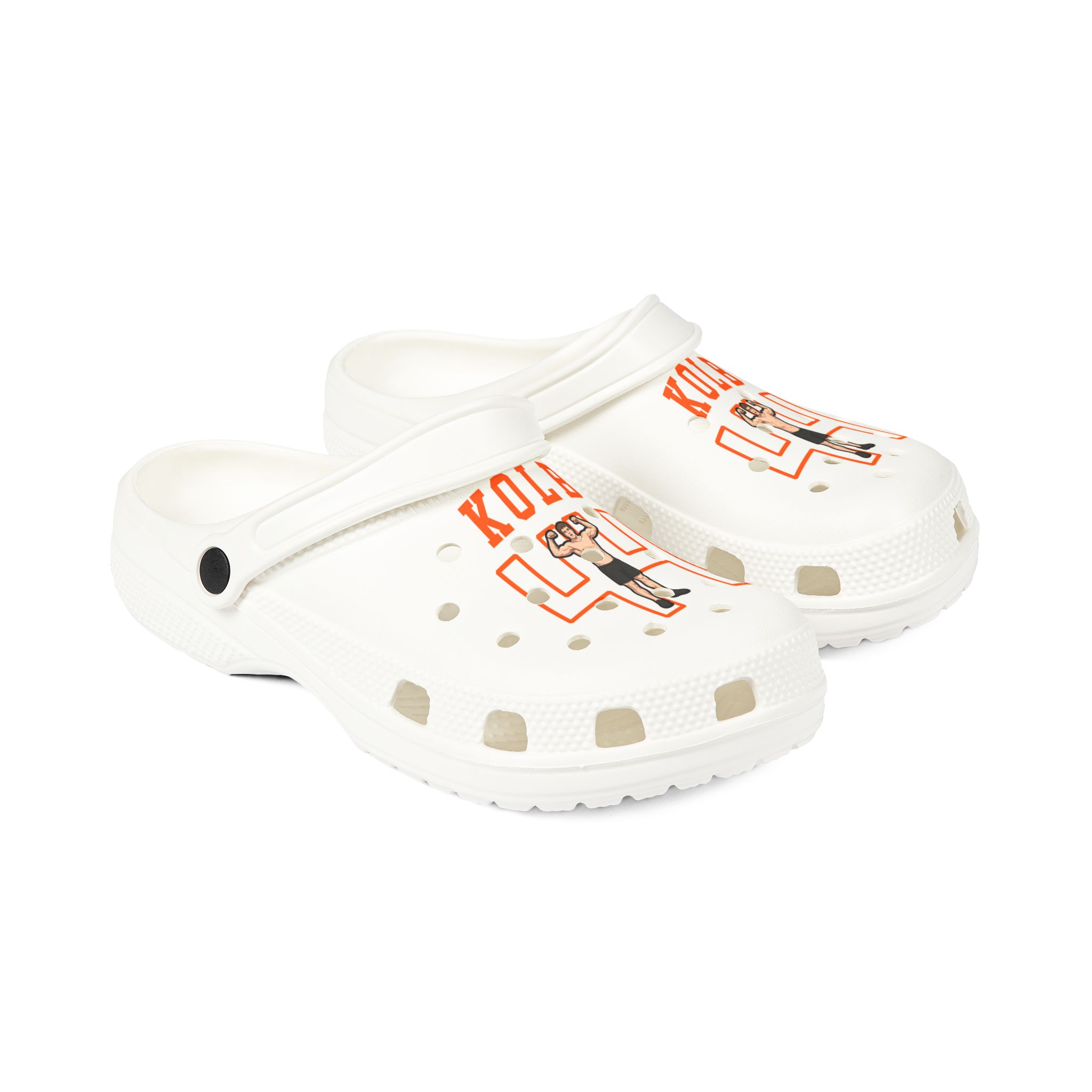 Rubber Clogs — character_shirsey in White