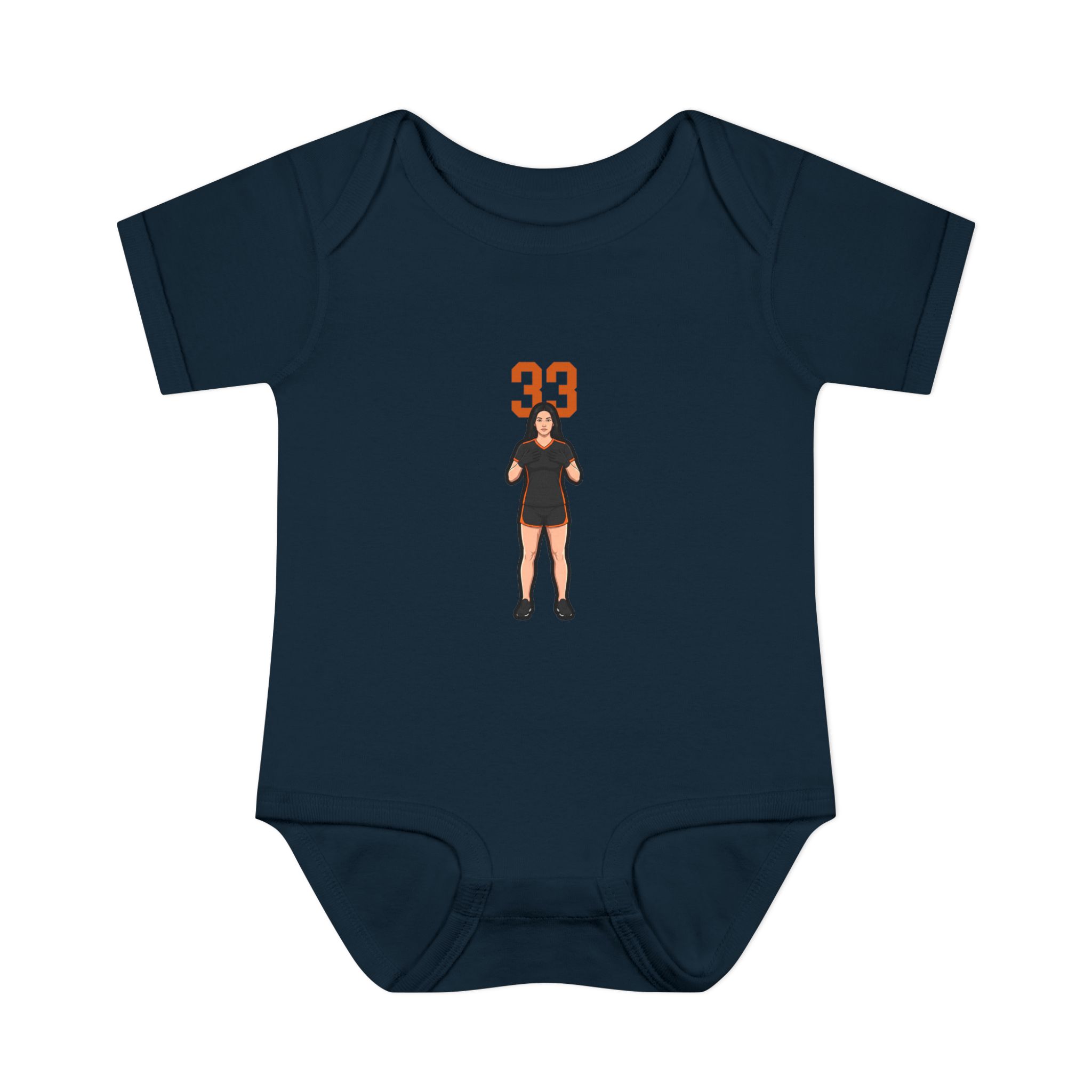 Baby Onesie — character_number_top in Navy
