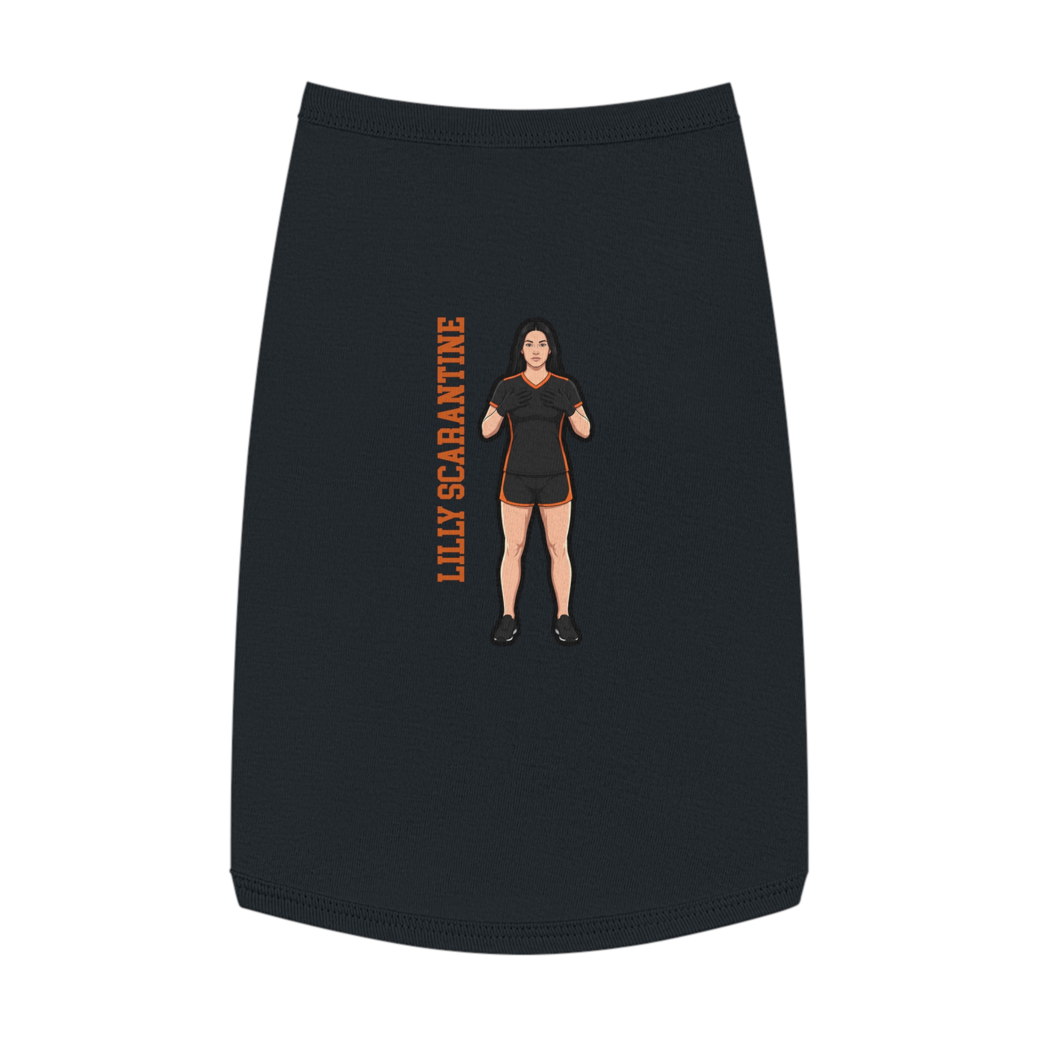 Pet Tank Top — character_name_vertical in White