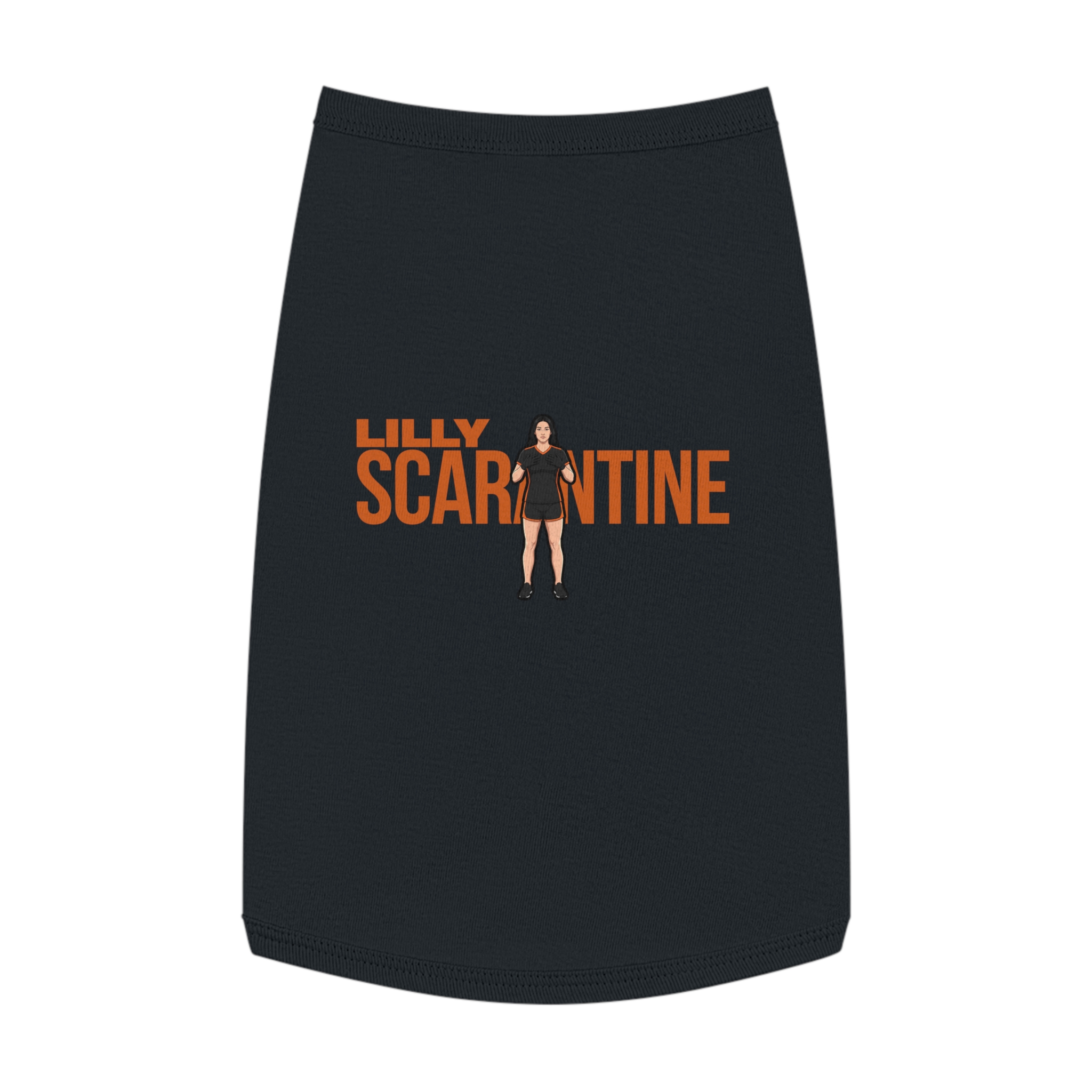 Pet Tank Top — character_player_name in Black