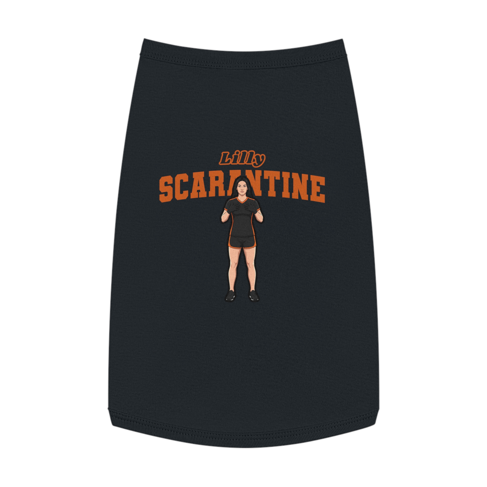 Pet Tank Top — character_name_arch in White