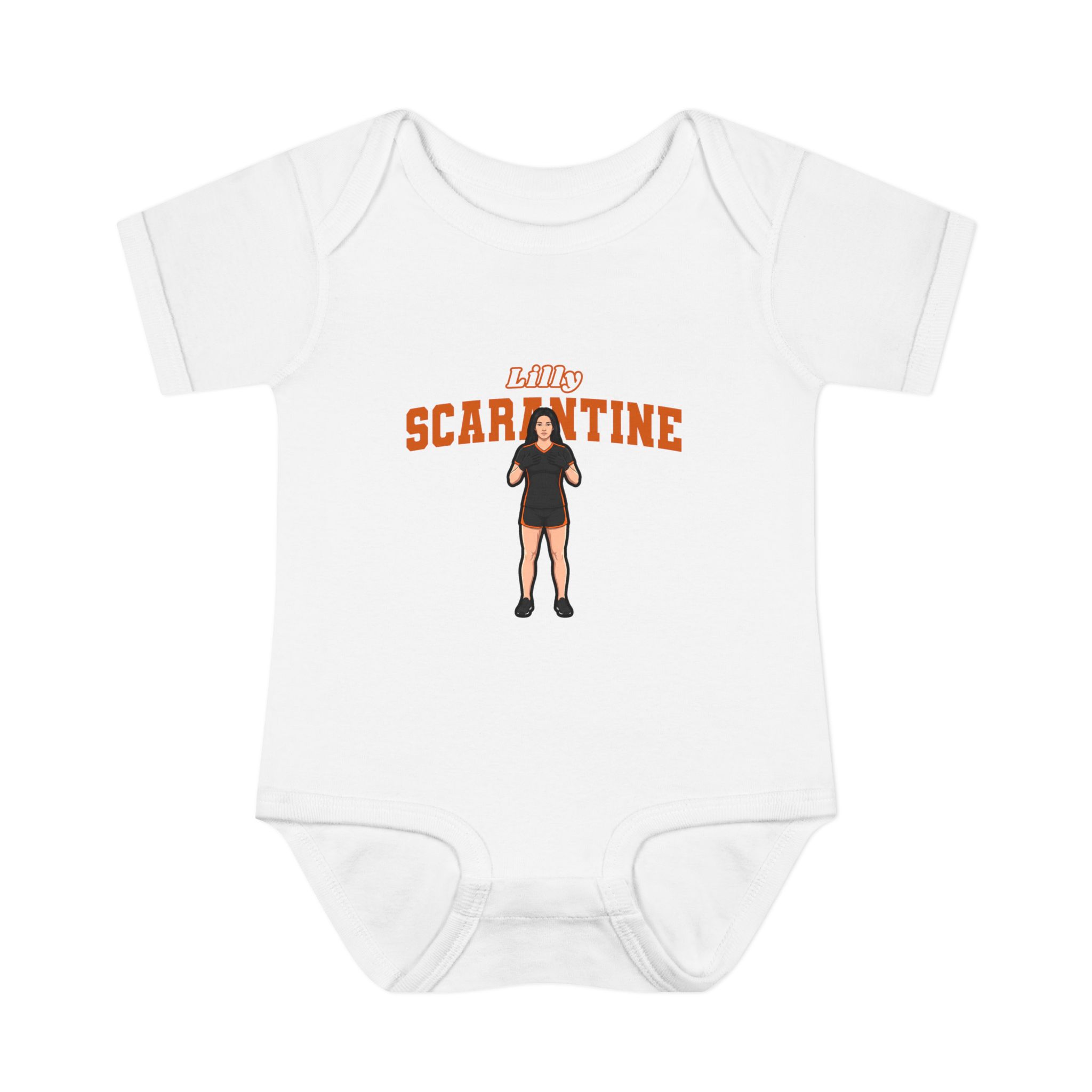 Baby Onesie — character_name_arch in White