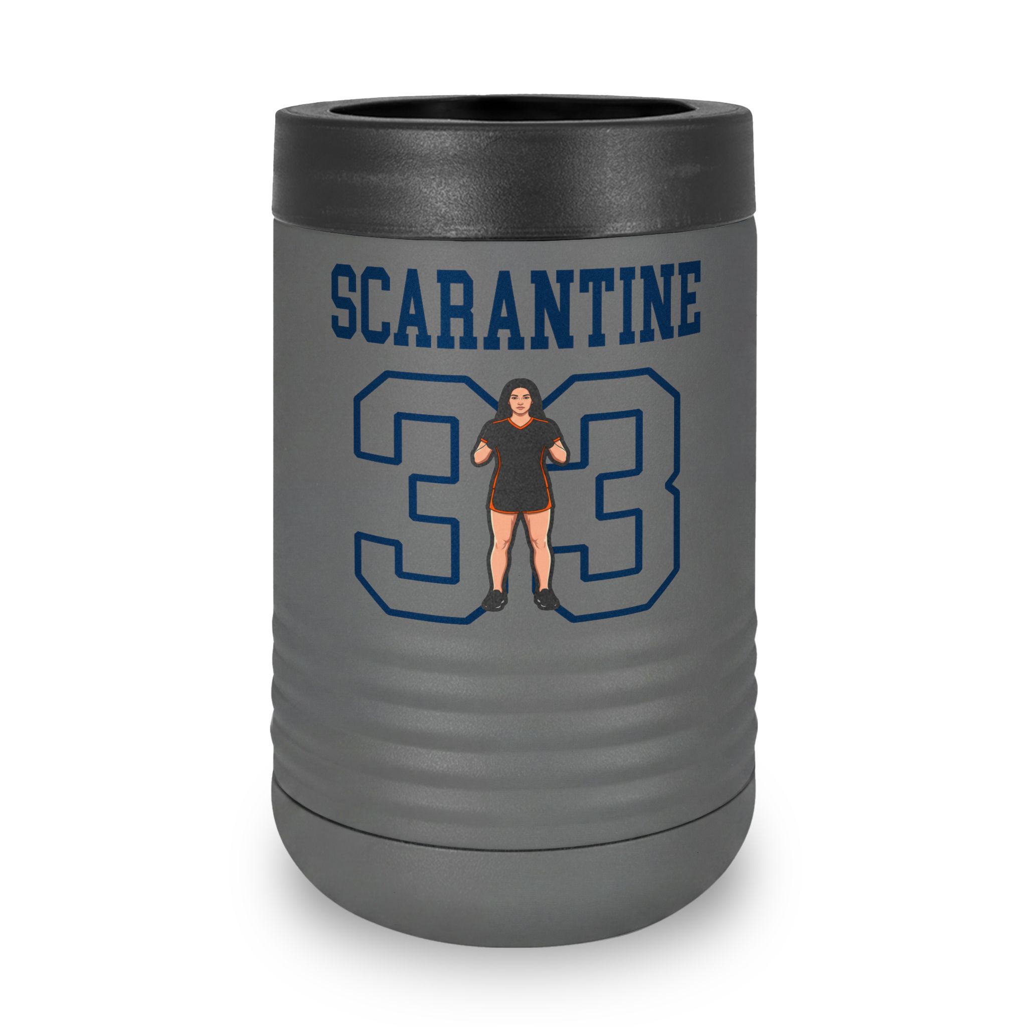 Stainless Can Cooler — character_shirsey in Grey
