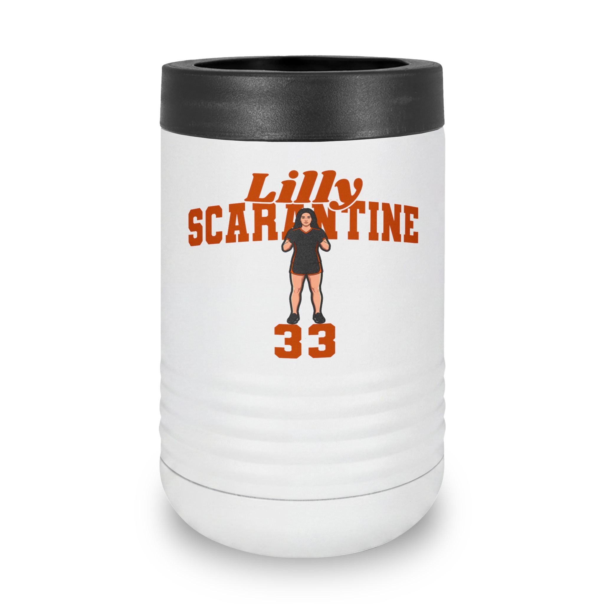 Stainless Can Cooler — character_signature_arch in White