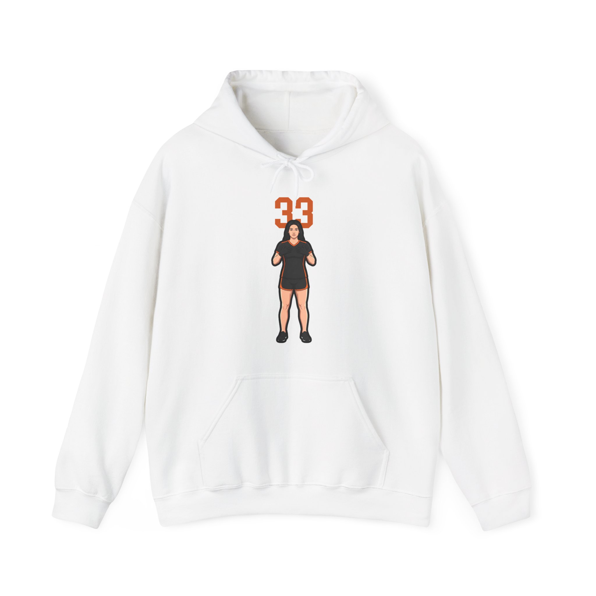 Hoodie — character_number_top in White