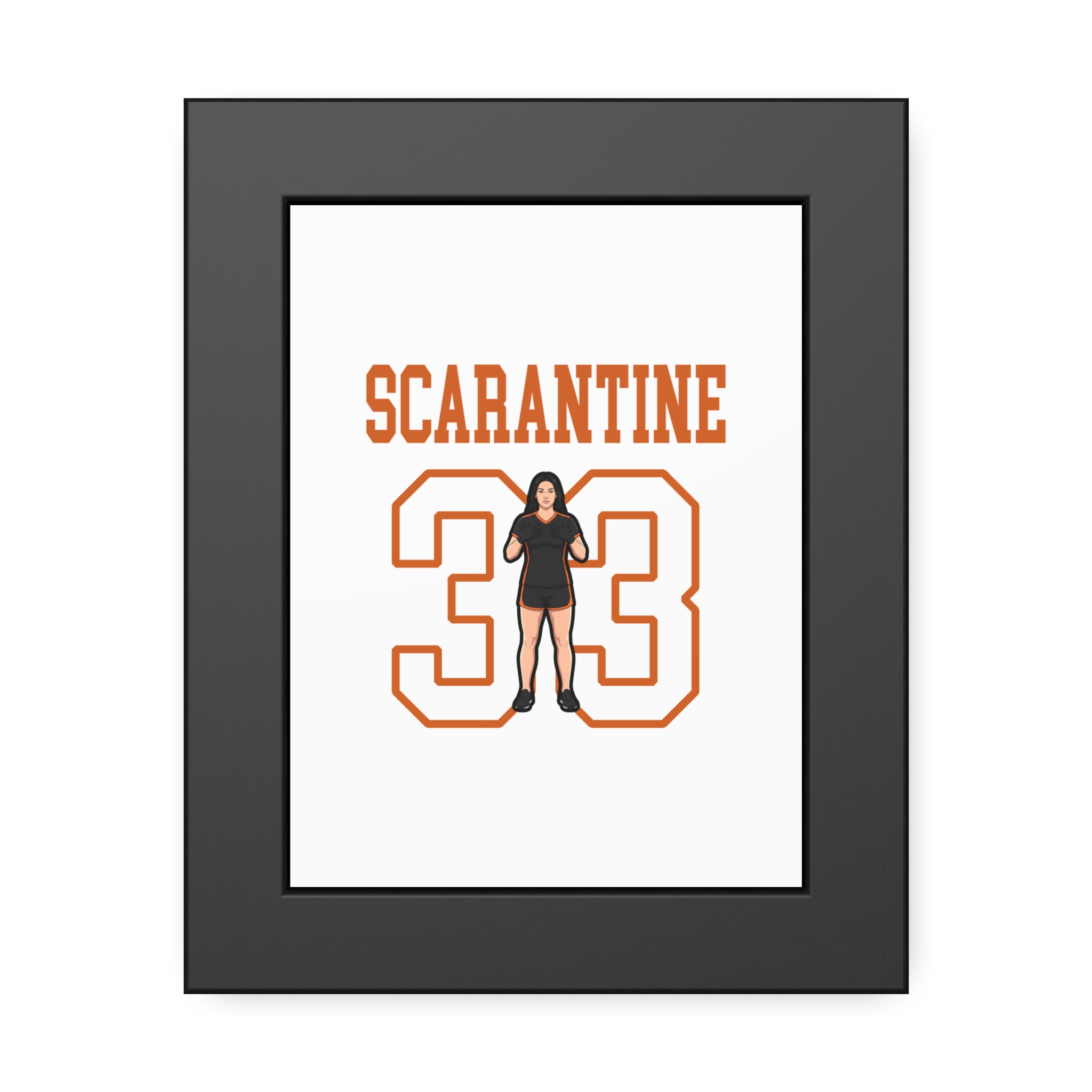 Framed Poster — character_shirsey in Black