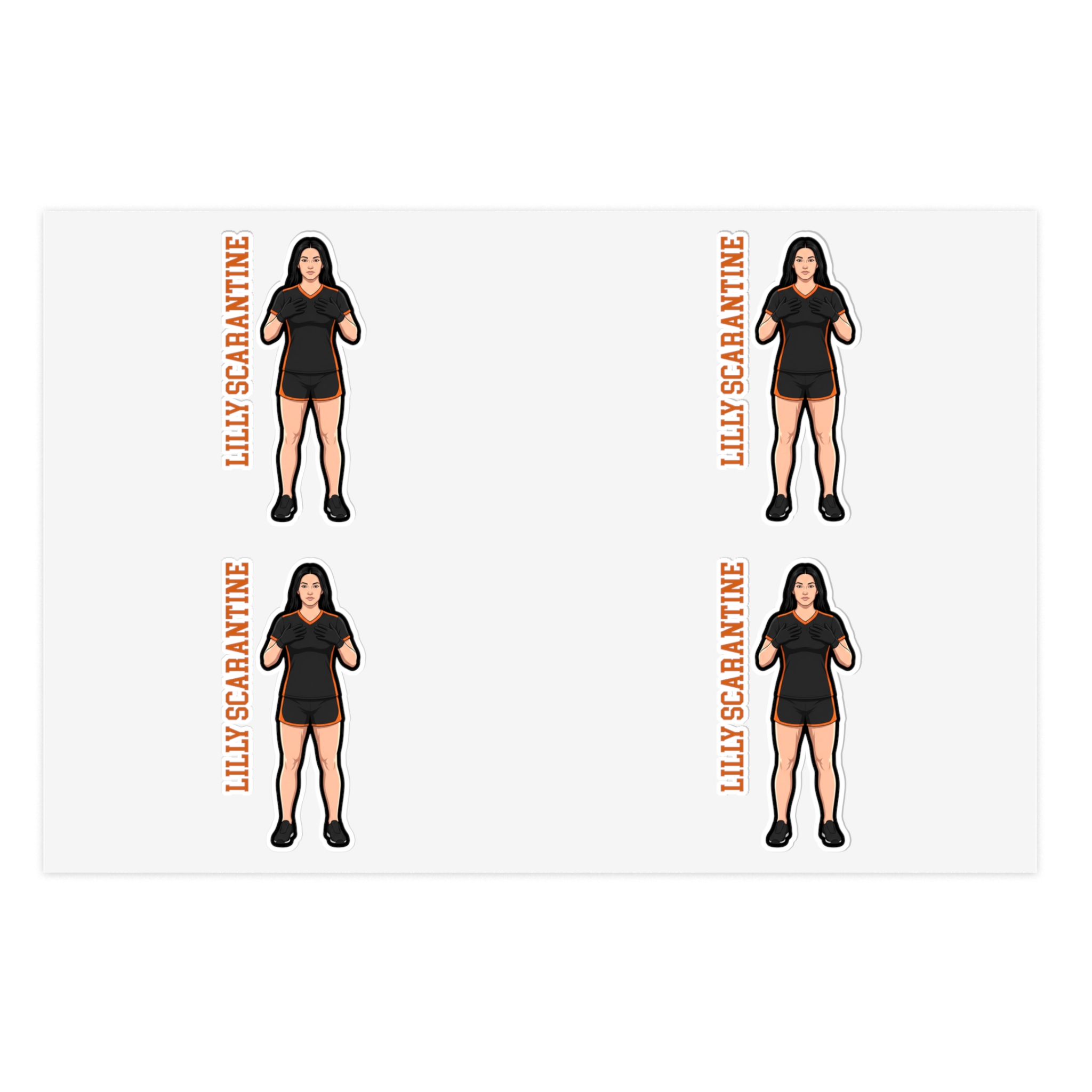 Sticker Sheet — character_name_vertical in Classic
