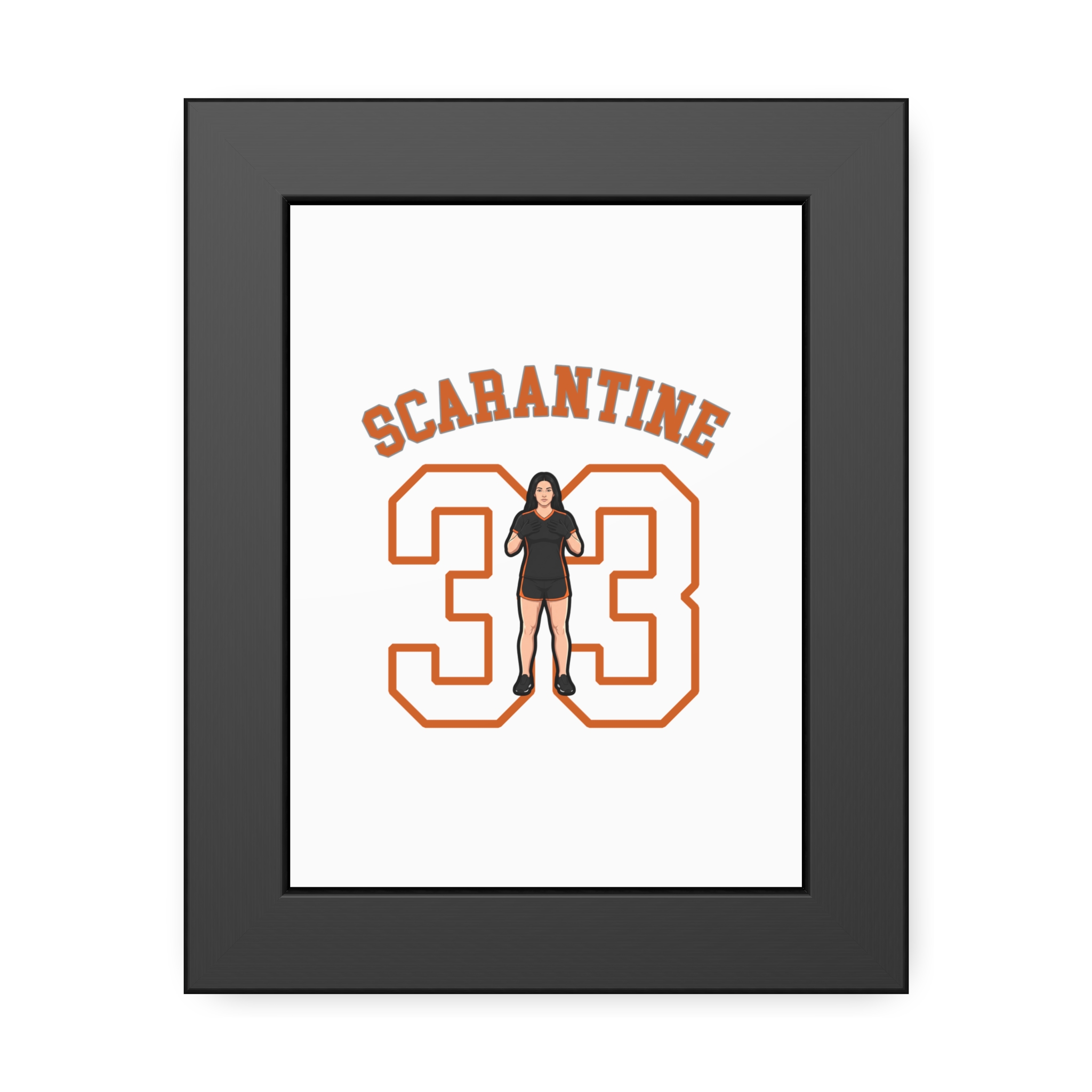 Framed Poster — character_shirsey_arch in Black