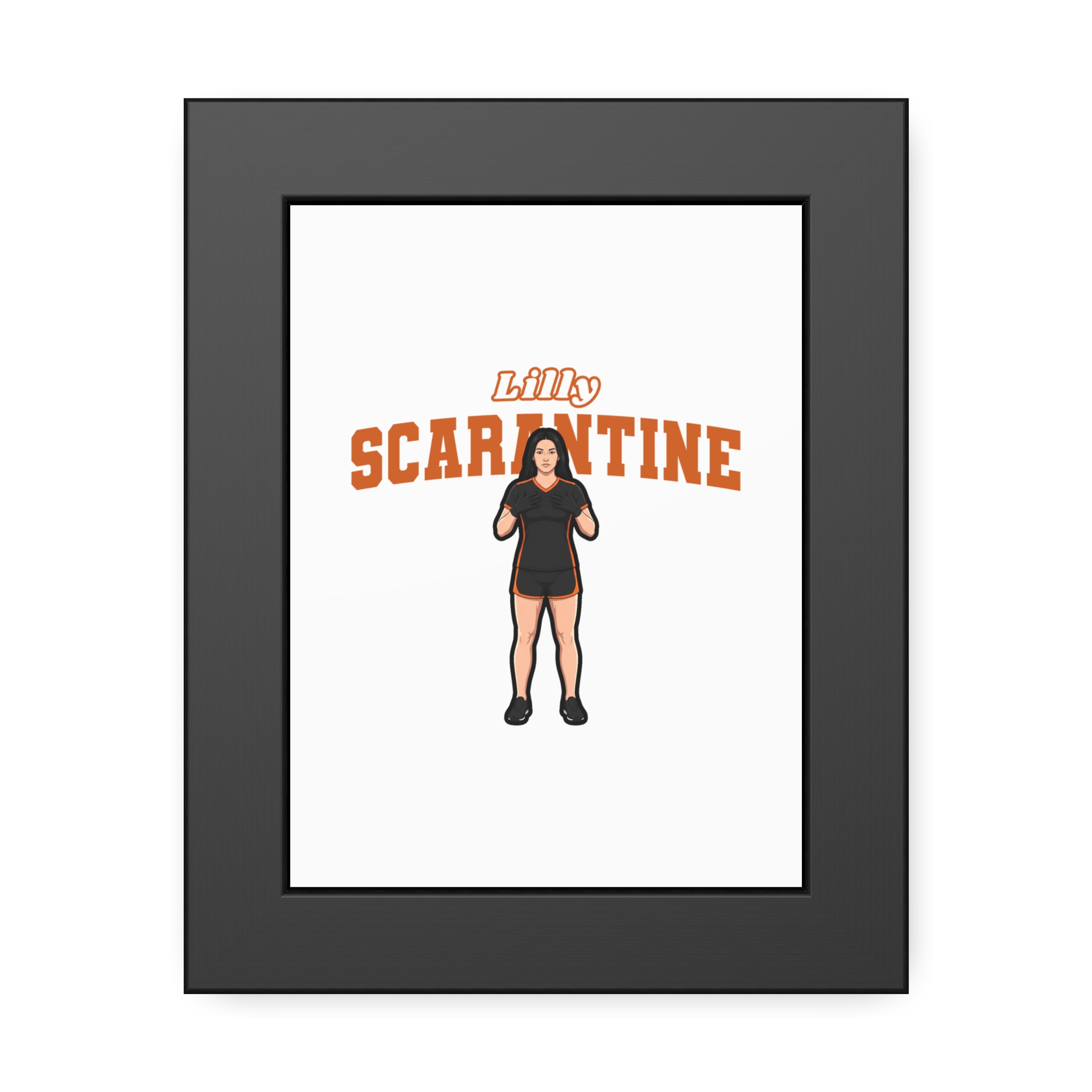 Framed Poster — character_name_arch in Black