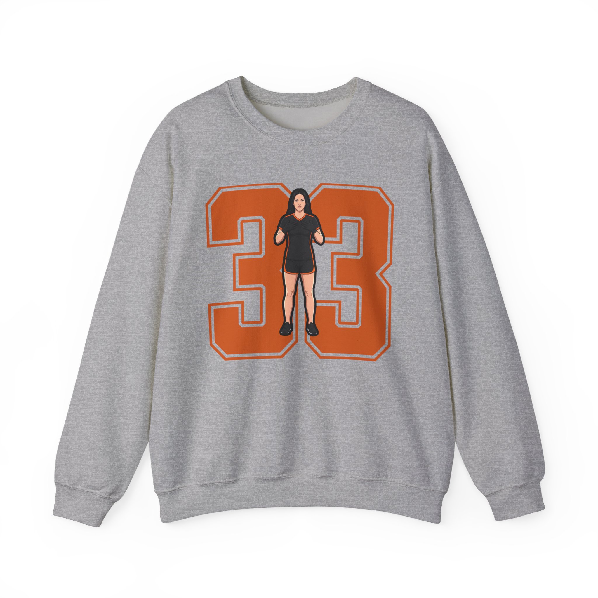 Crewneck Sweatshirt — character_number in Grey