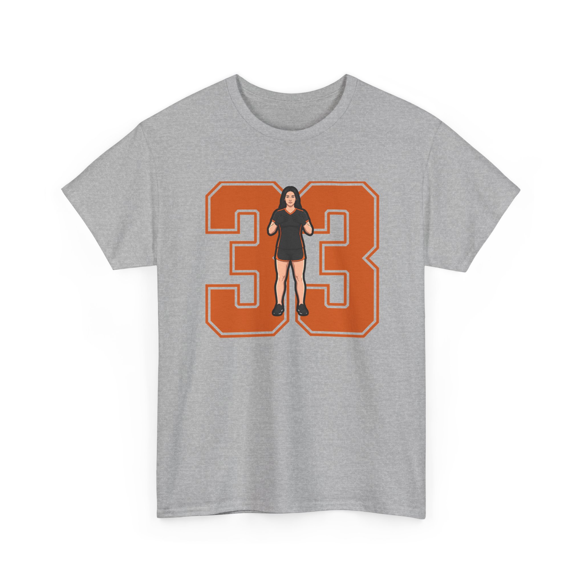Tee — character_number in Grey