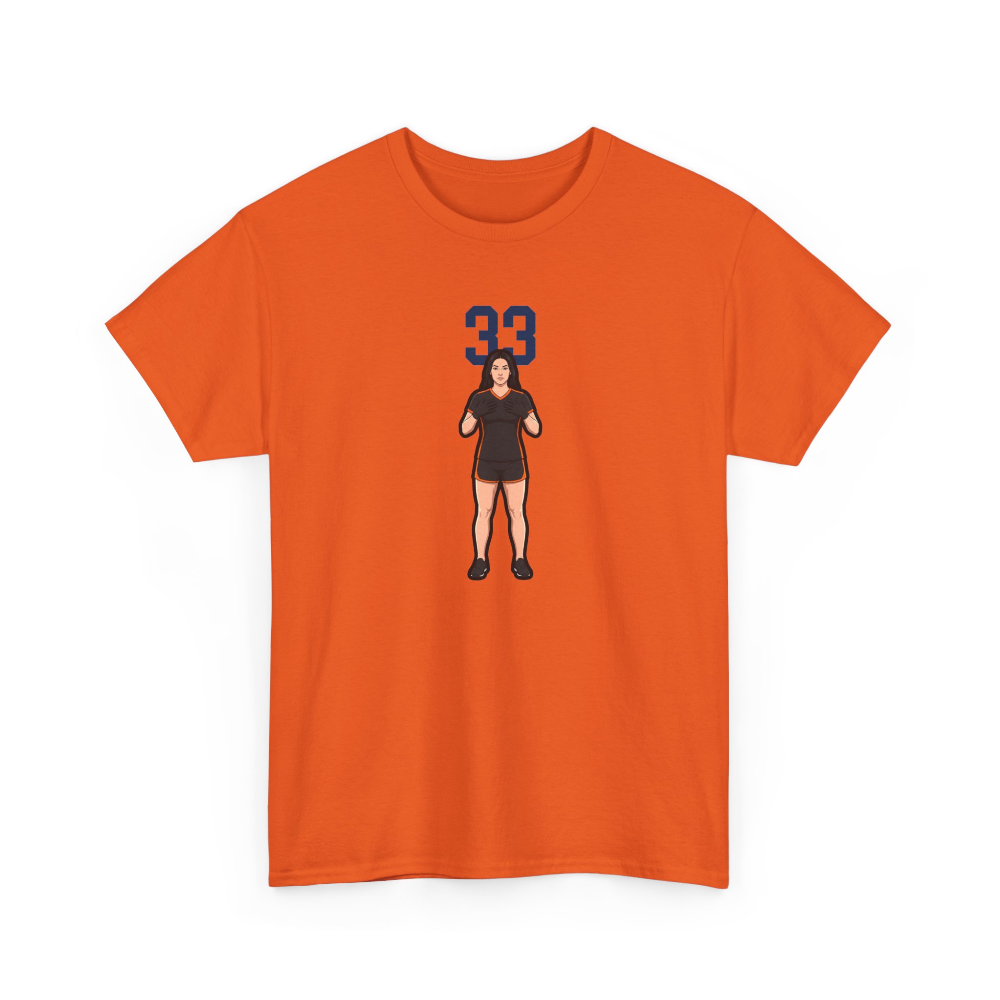 Tee — character_number_top in Orange