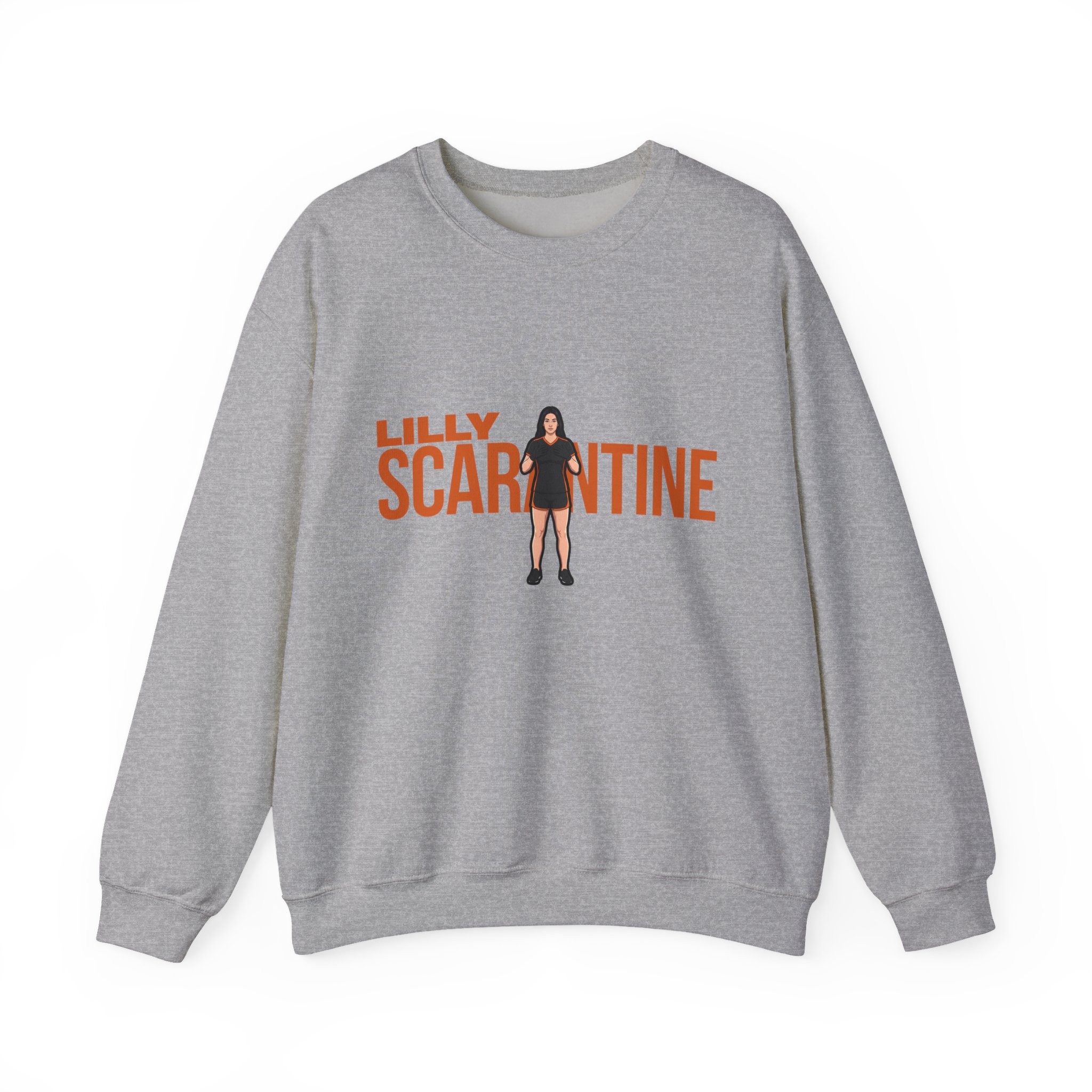 Crewneck Sweatshirt — character_player_name in Grey