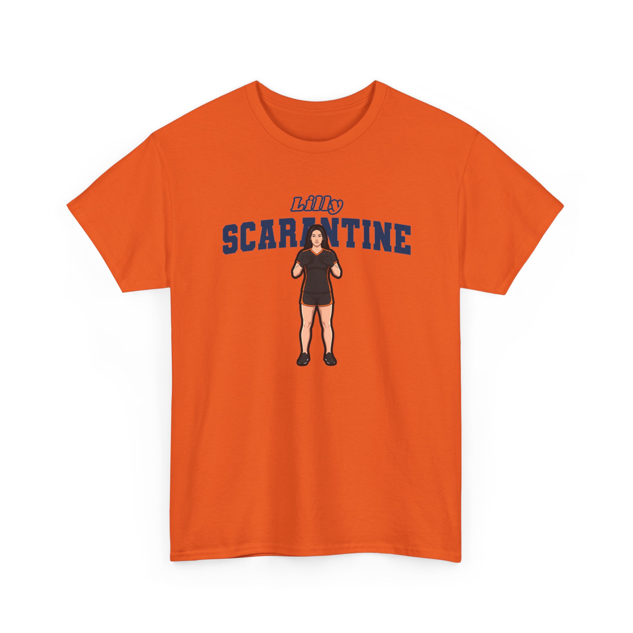 Tee — character_name_arch in Orange