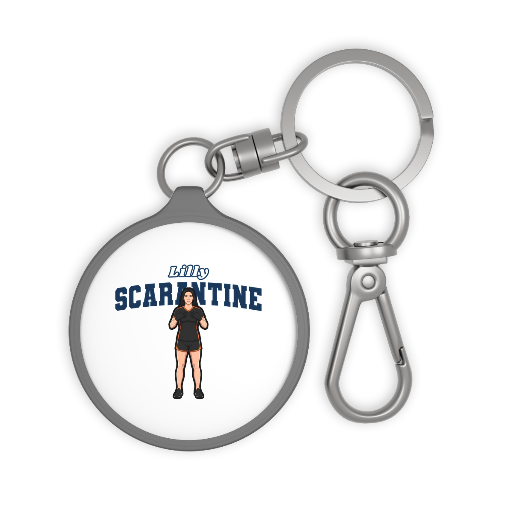 Keychain — character_name_arch in Grey