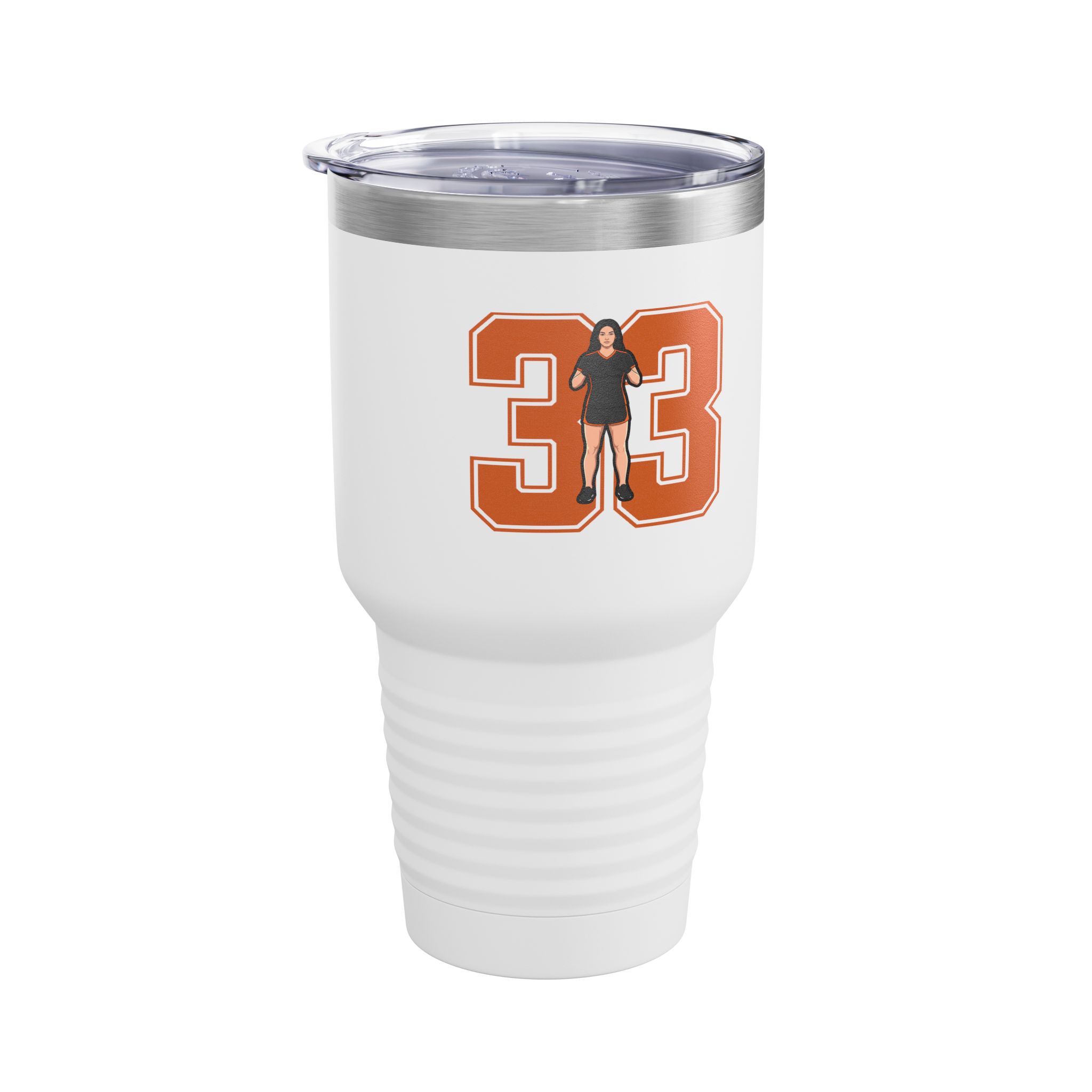 30oz Tumbler — character_number in White