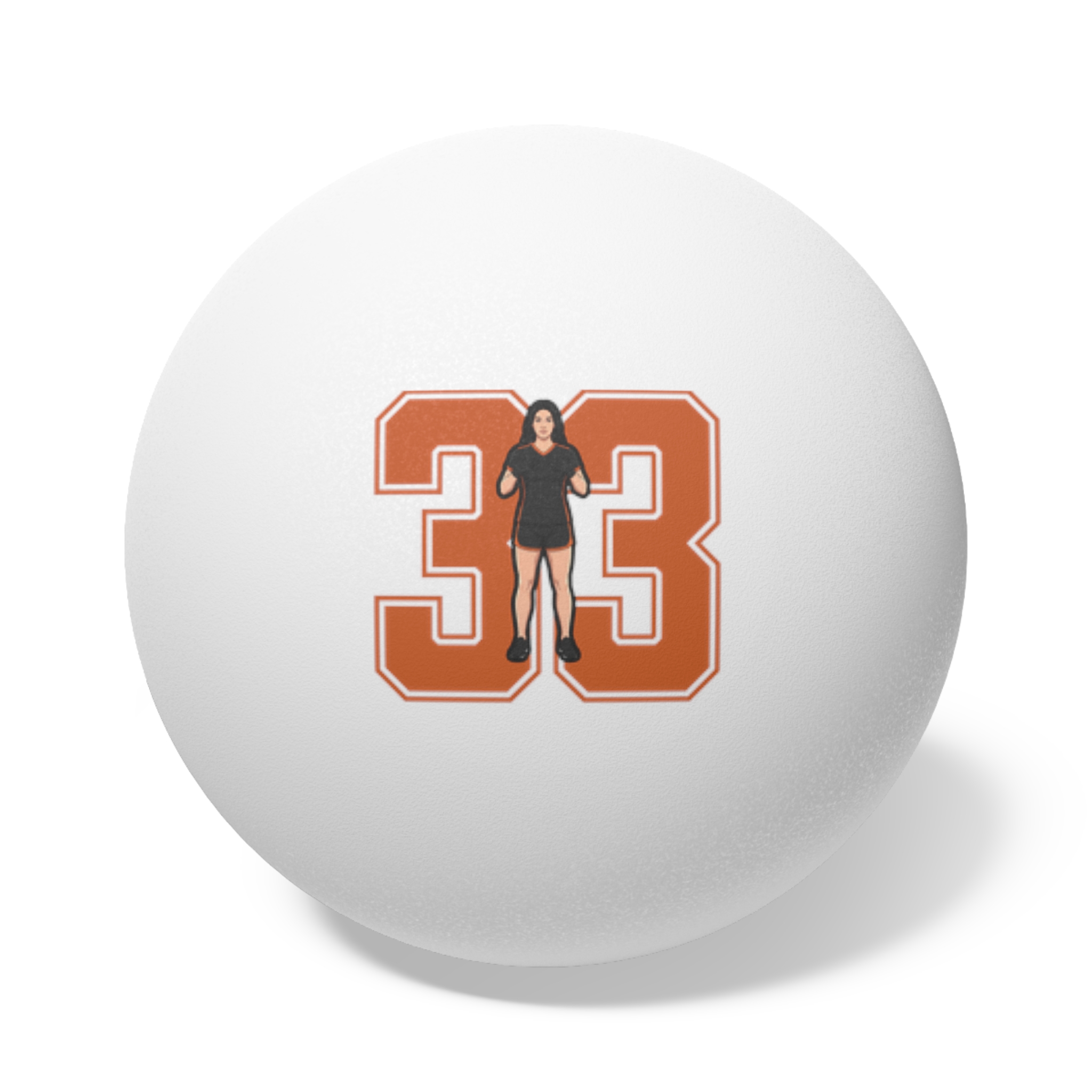 Ping Pong Balls, 6 pcs — character_number in White