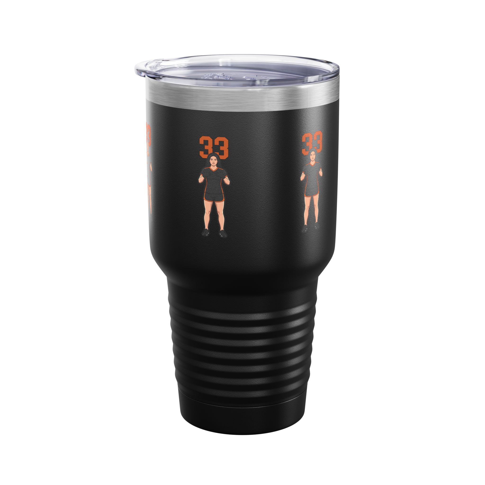 30oz Tumbler — character_number_top in Black