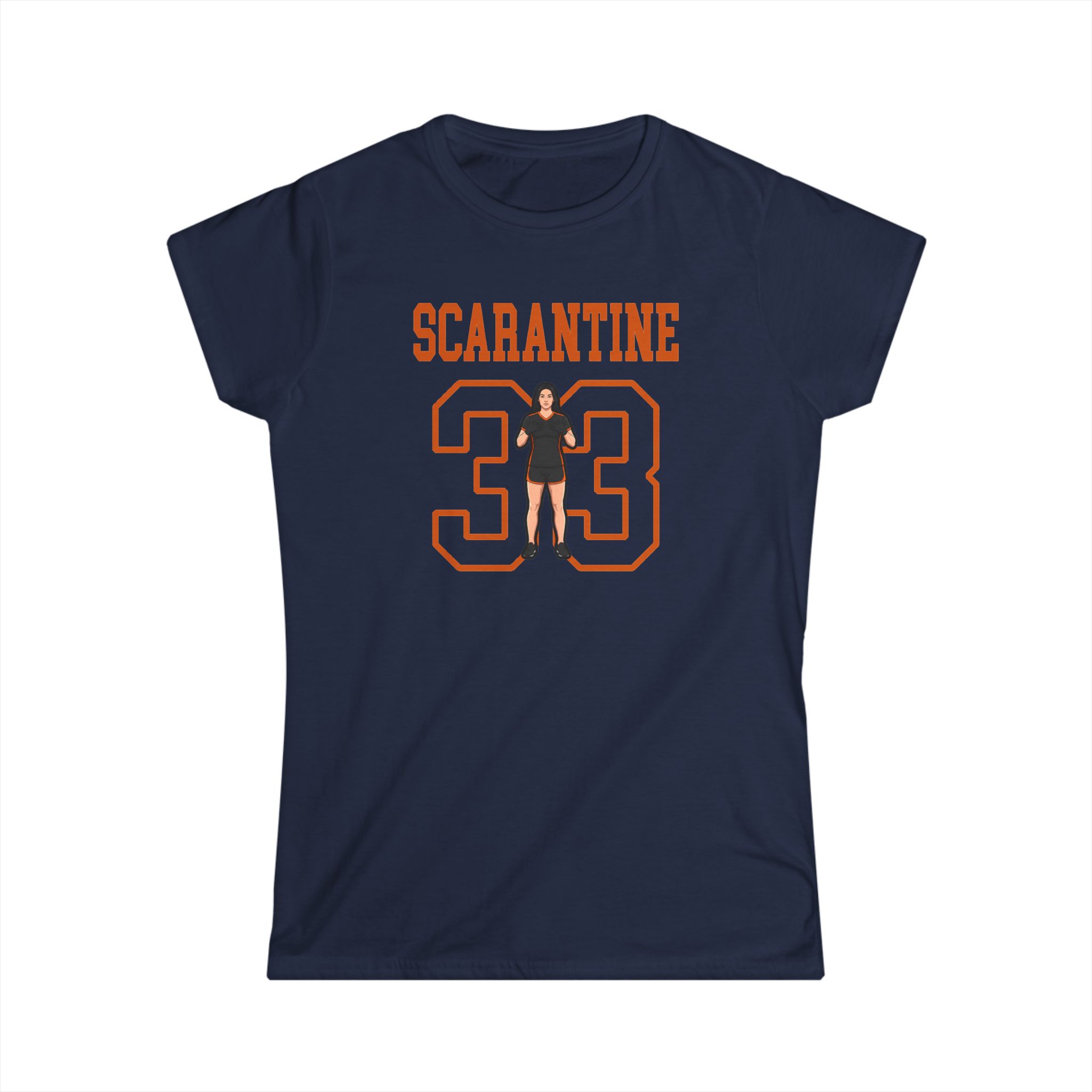 Women's Softstyle Tee — character_shirsey in Navy