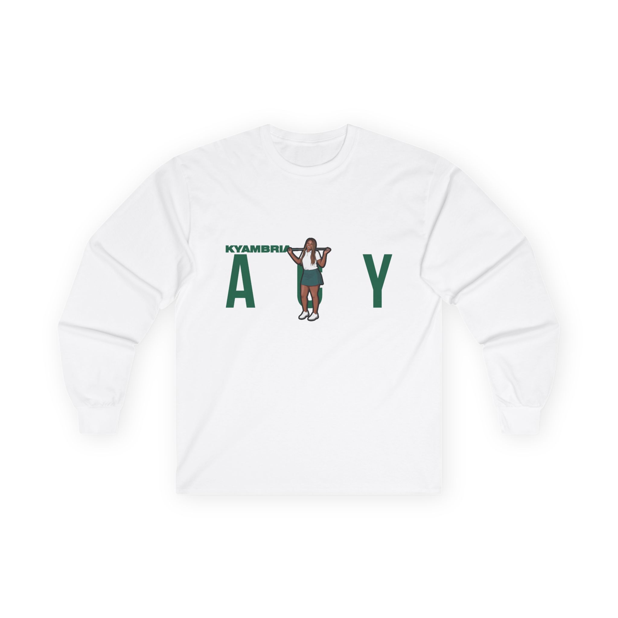 Long Sleeve Tee — character_player_name in White