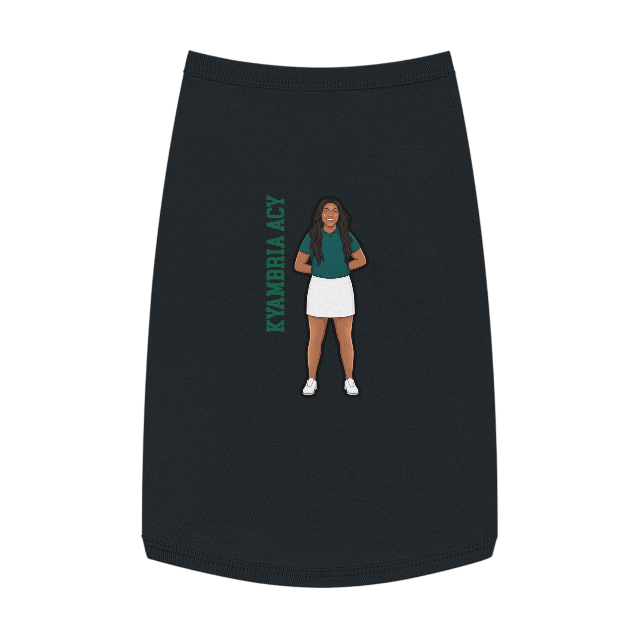 Pet Tank Top — character_name_vertical in White