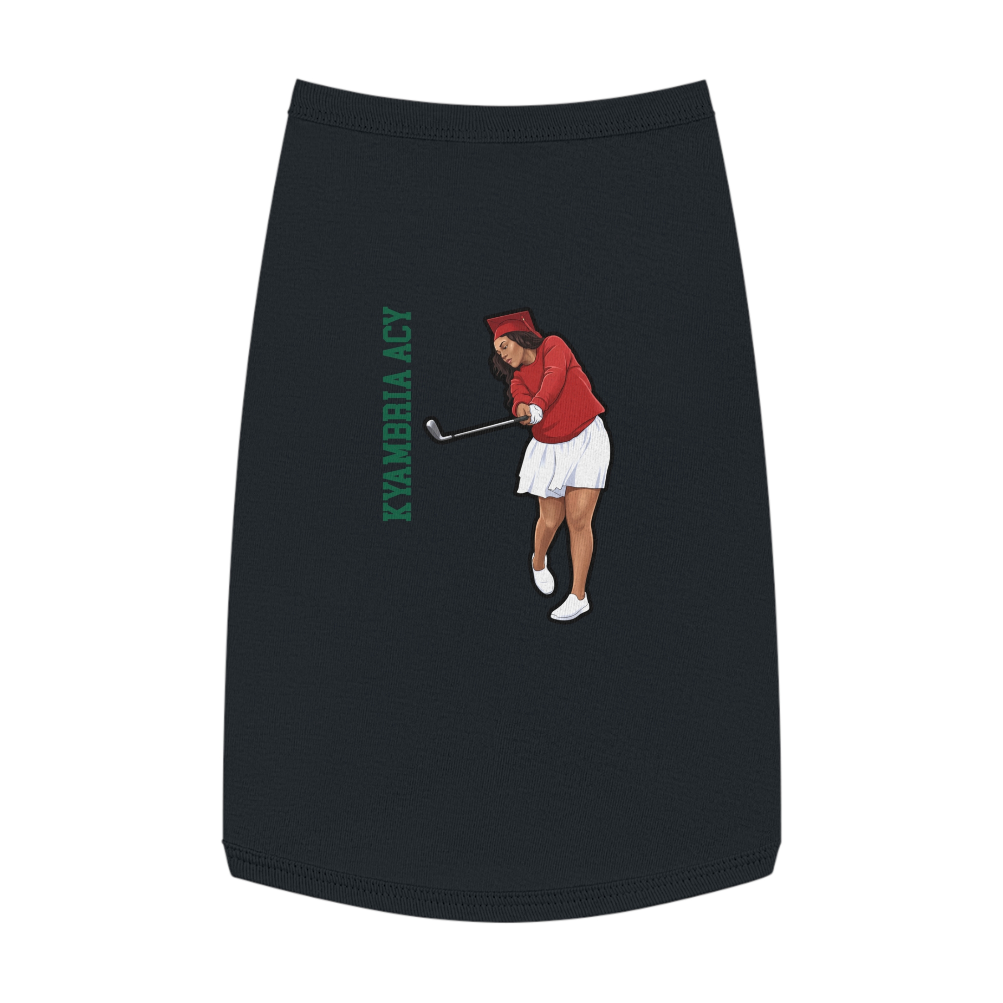 Pet Tank Top — character_name_vertical in Black