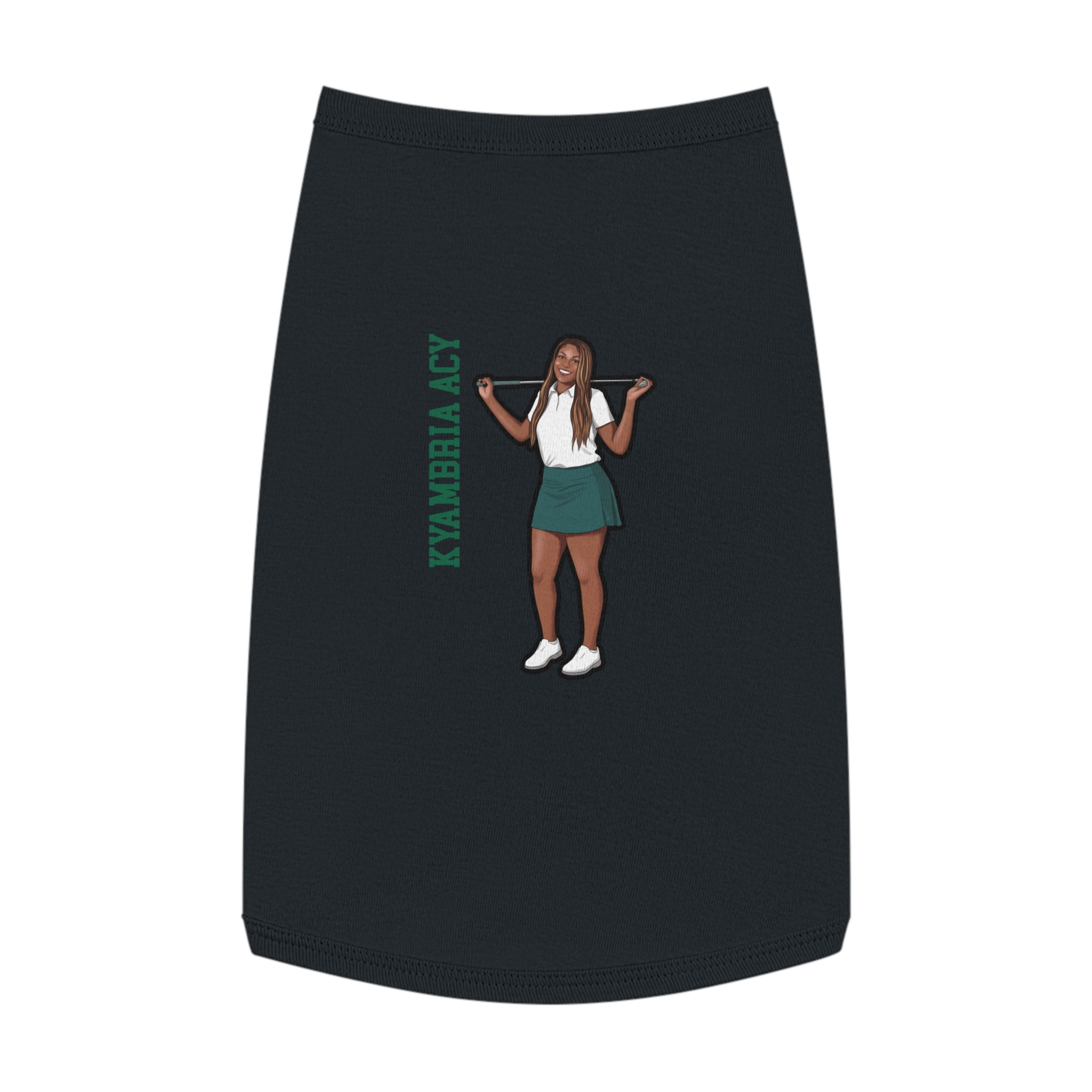Pet Tank Top — character_name_vertical in White